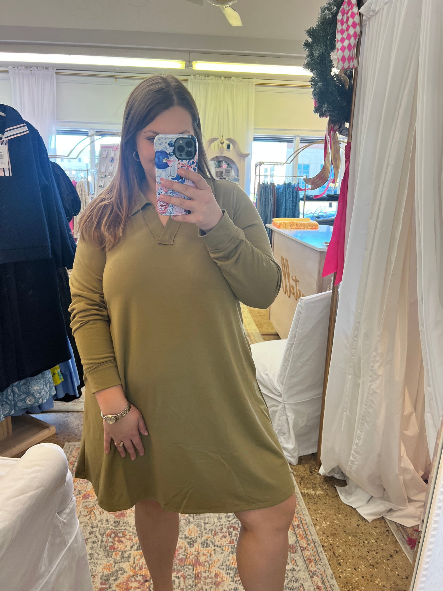 French Terry A Line Dress