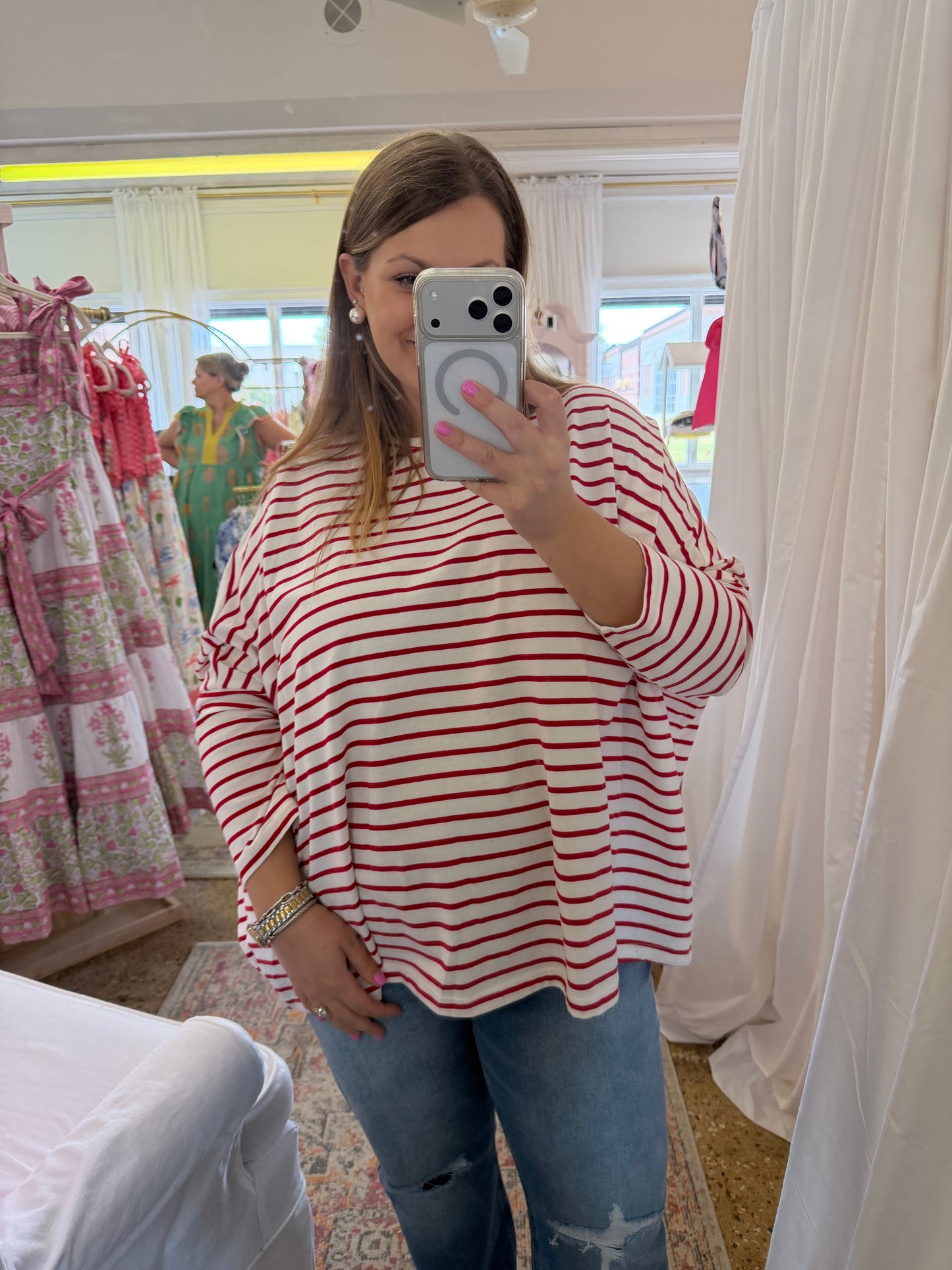 Oversized Stripe Knit Top