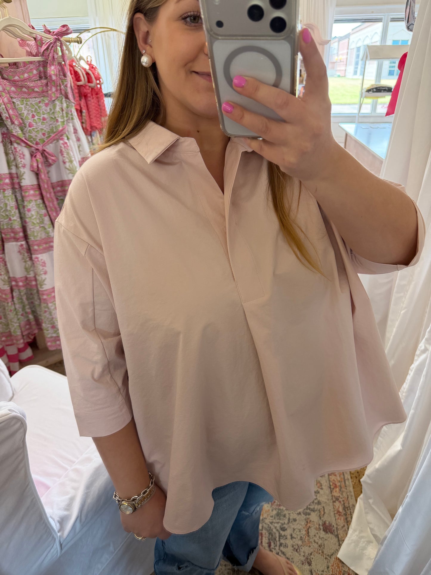 Mauve Oversized Blouse