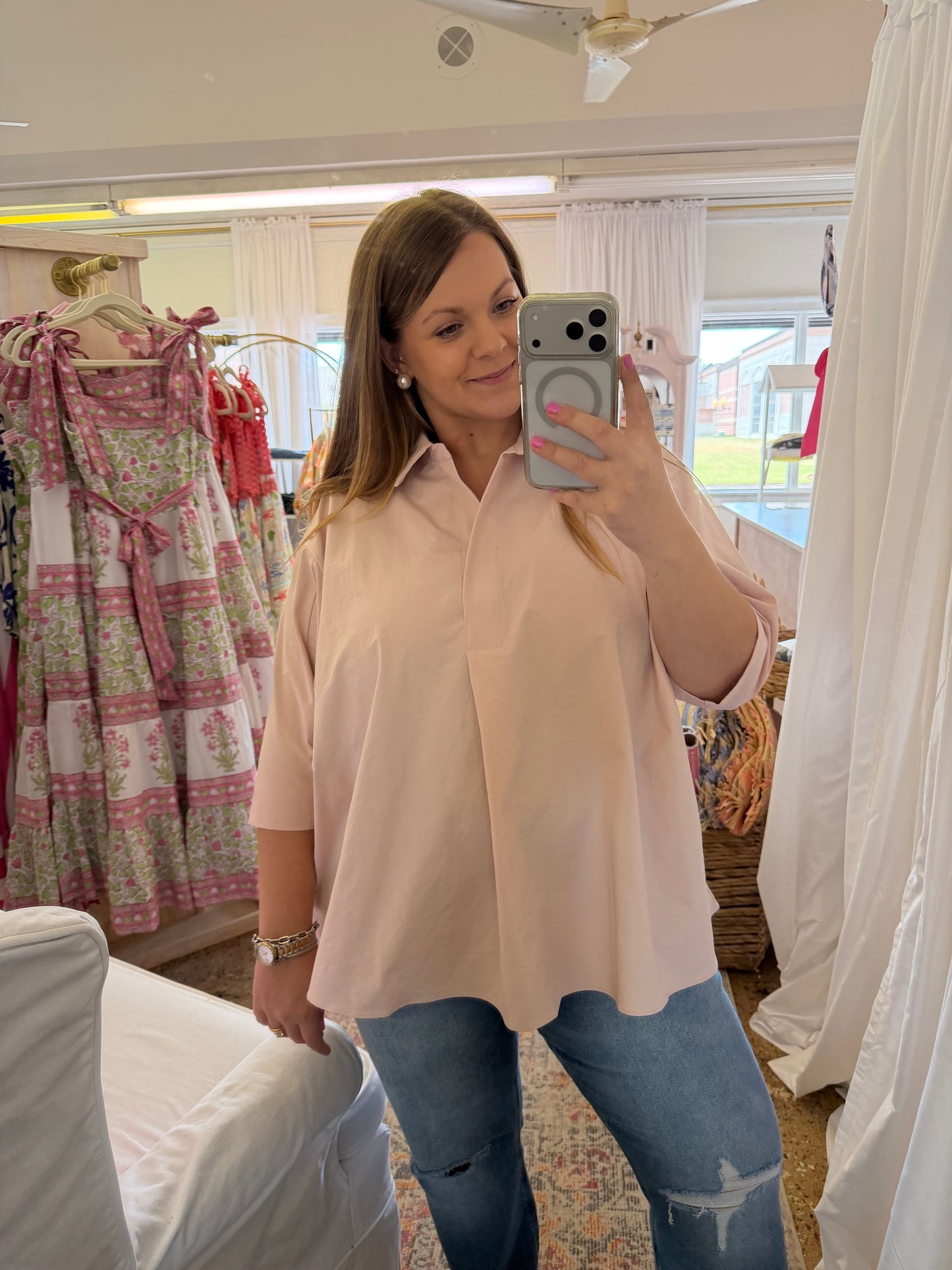 Mauve Oversized Blouse