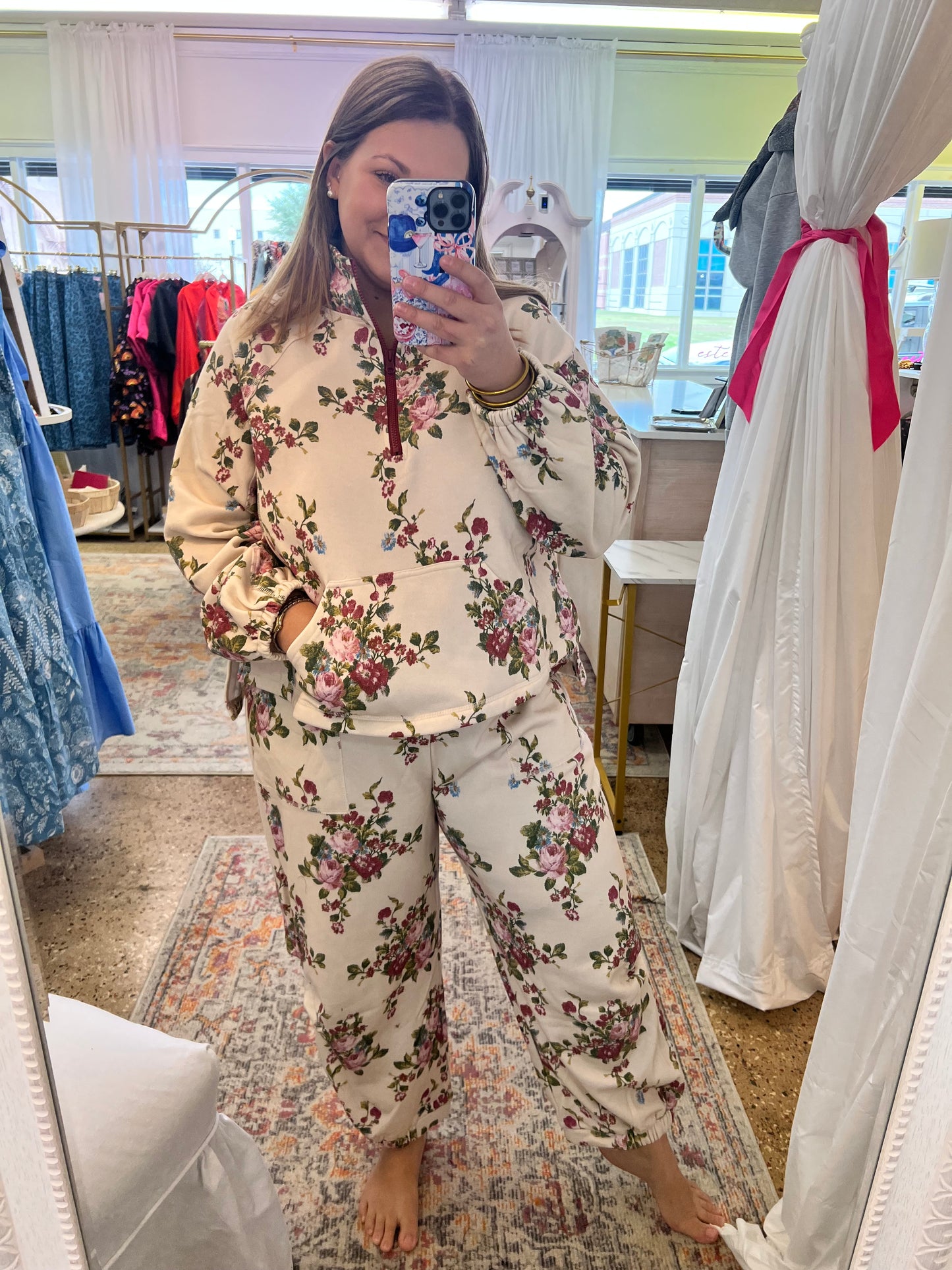 Floral Flirty Sweatsuit Set