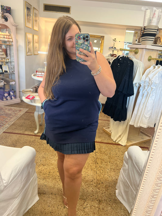Solid Sleeveless Dress With Pockets