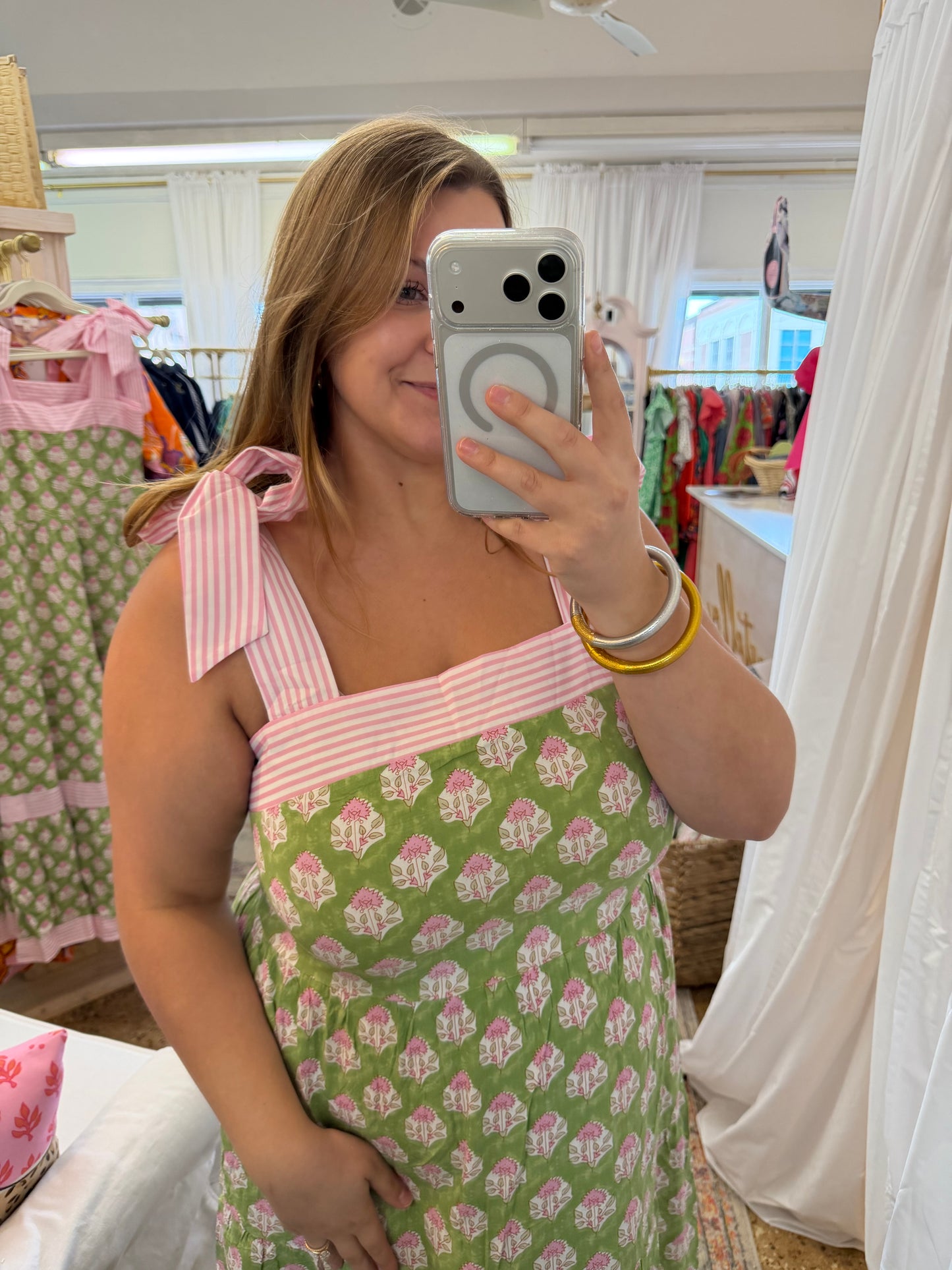 Floral Tie Strap Maxi Dress