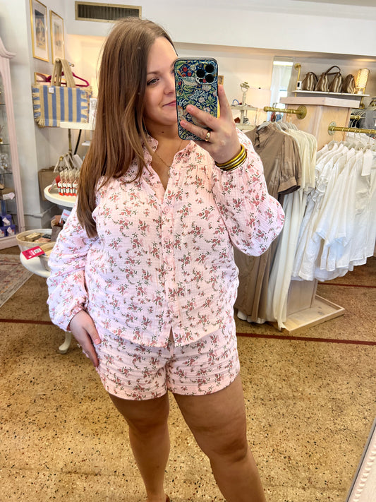 Floral Print Gauze Set