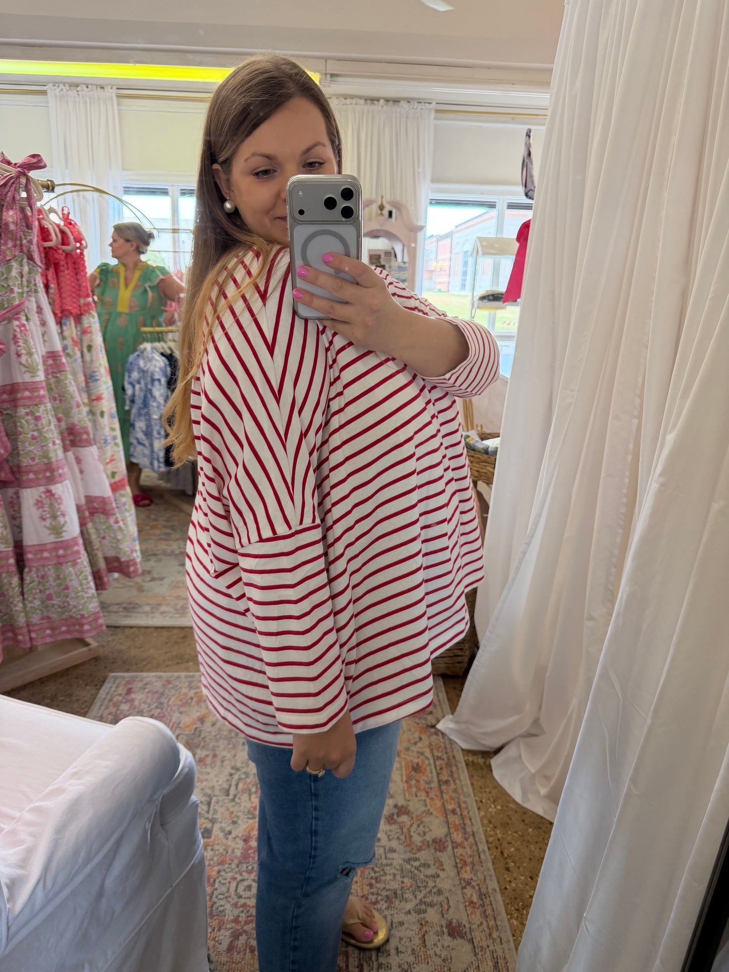 Oversized Stripe Knit Top