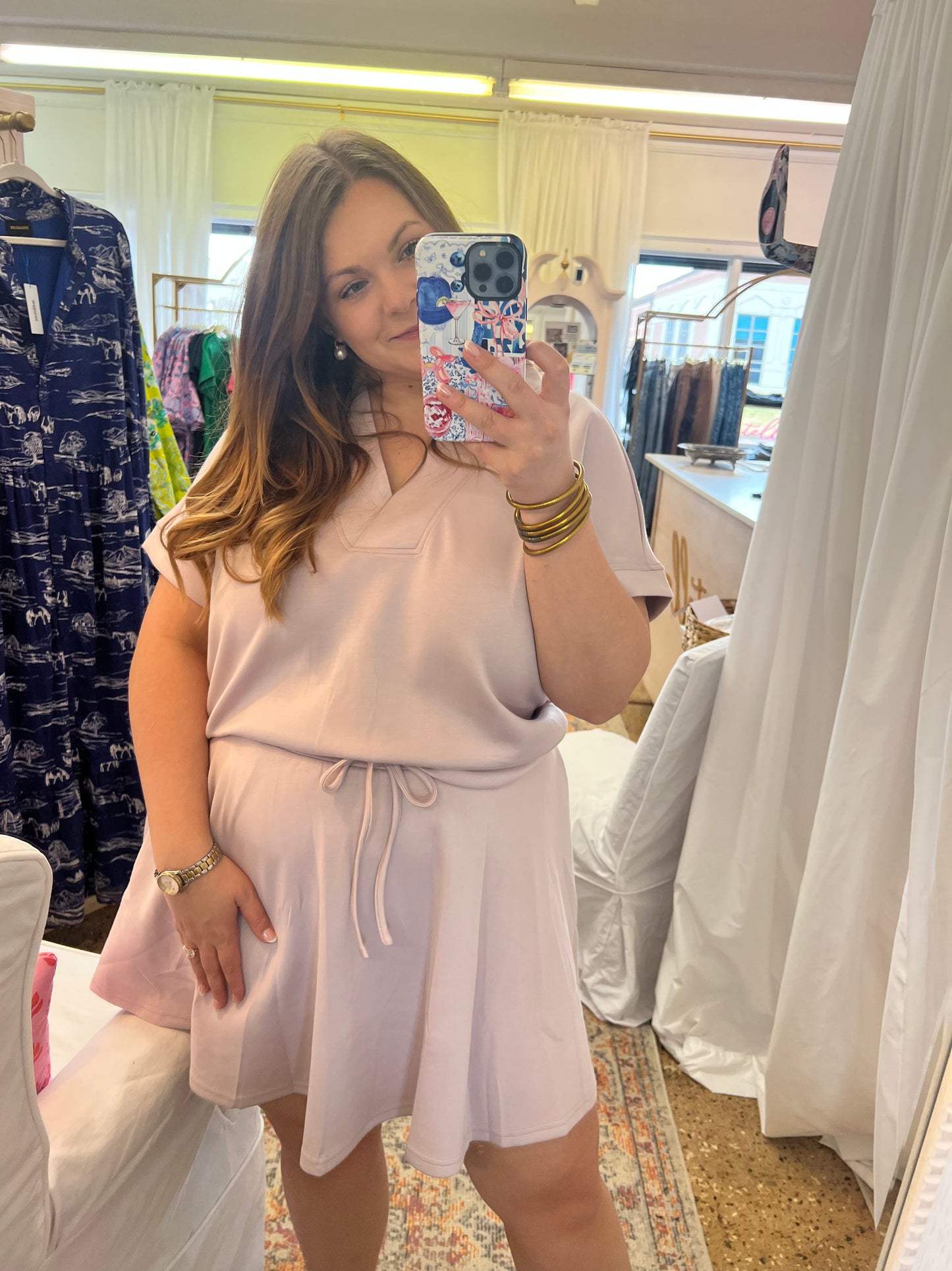 Lilac Scuba Skirt Set