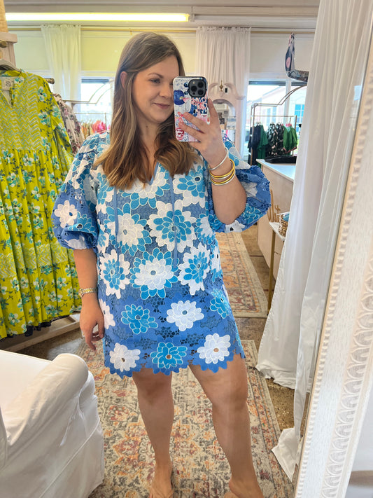 Deb Blue Bonnet Mini Dress