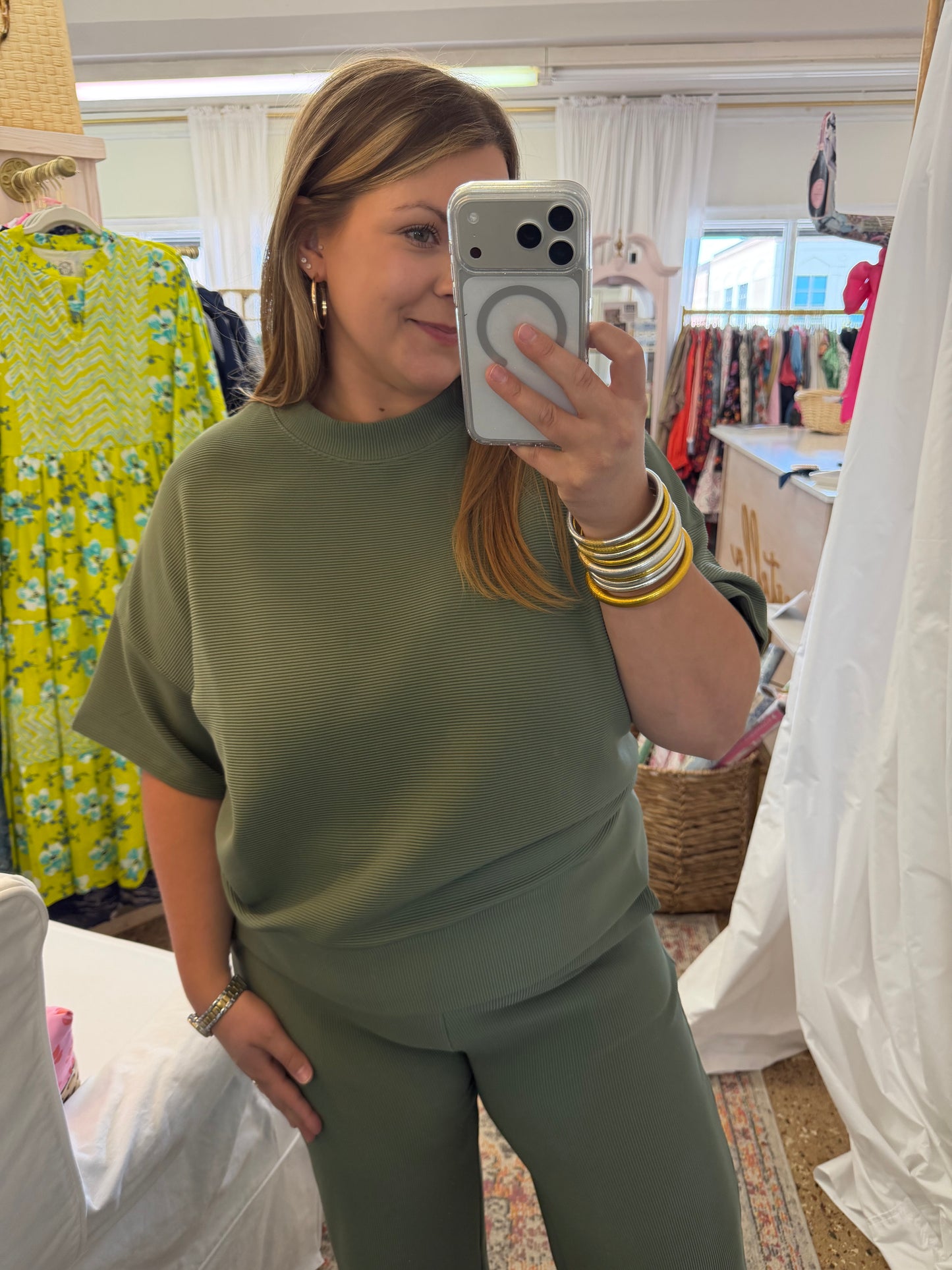 Ribbed top & pant set
