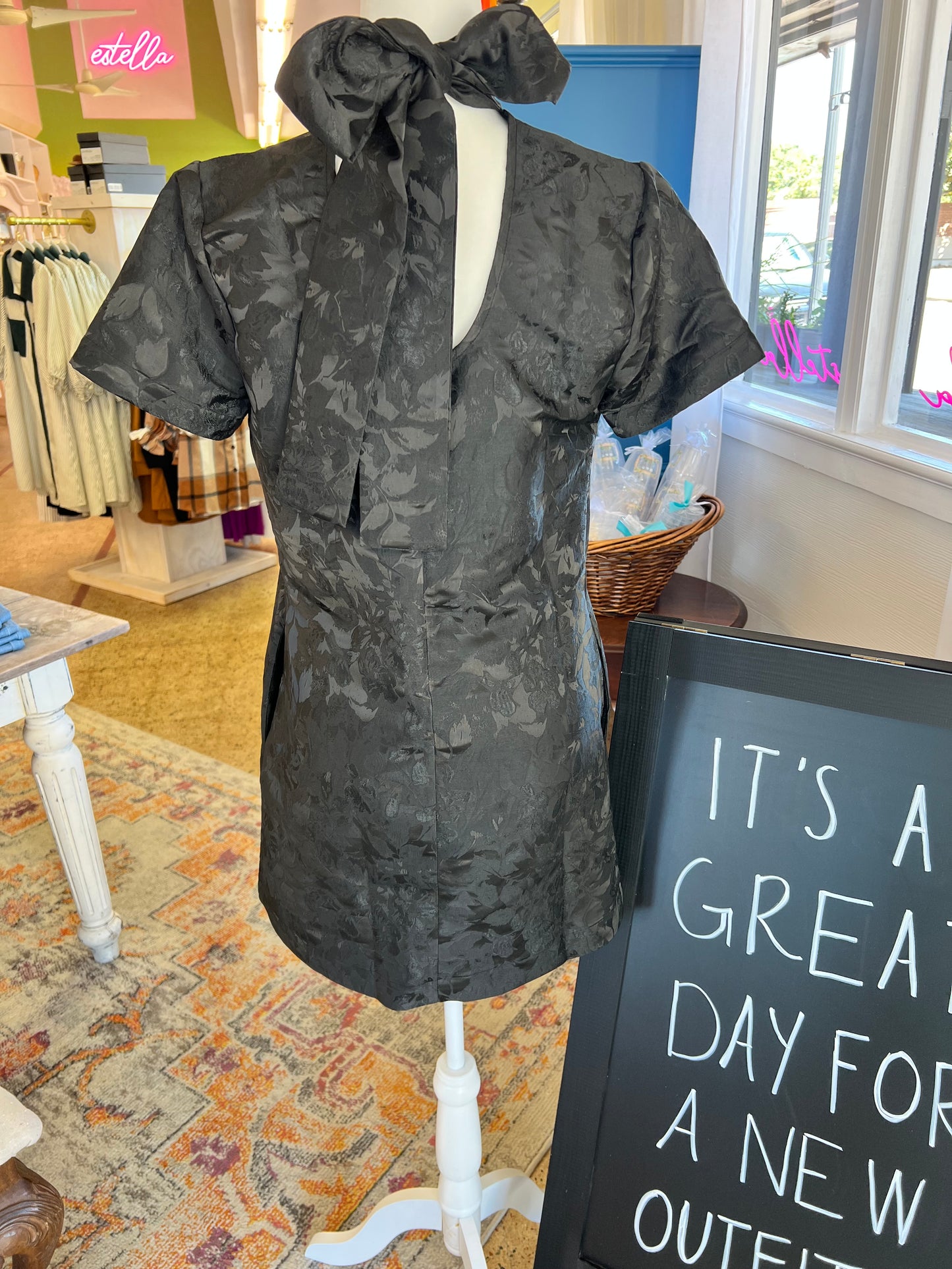 Tie Back Mini Dress
