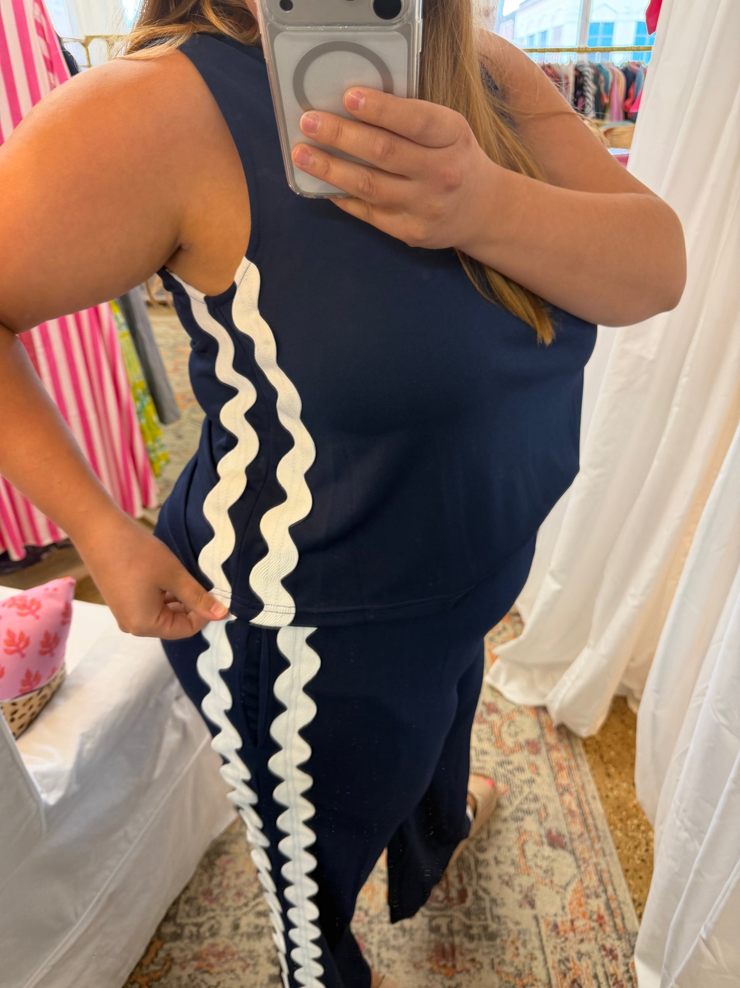 Ric-Rak Trim Knit Pant Set