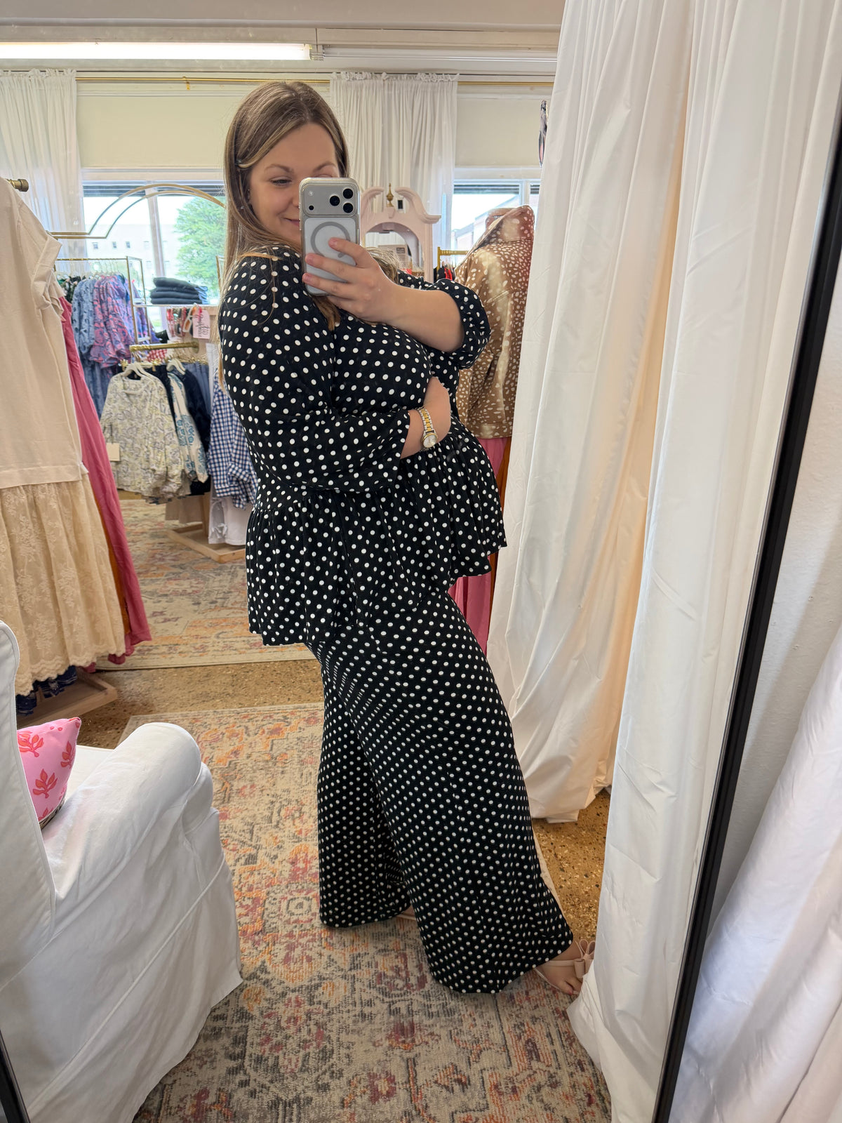 Polka Dot Babydoll Pant Set