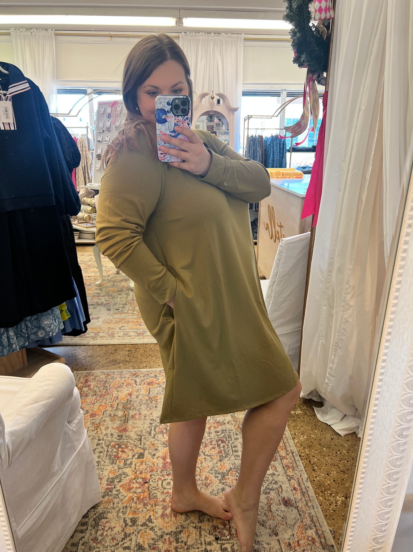 French Terry A Line Dress