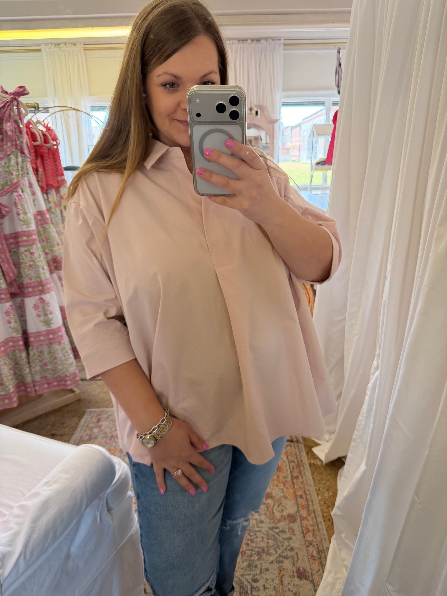 Mauve Oversized Blouse