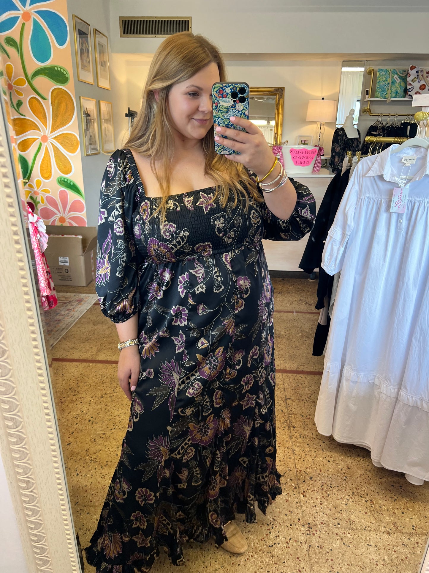 Fall Floral Maxi Dress