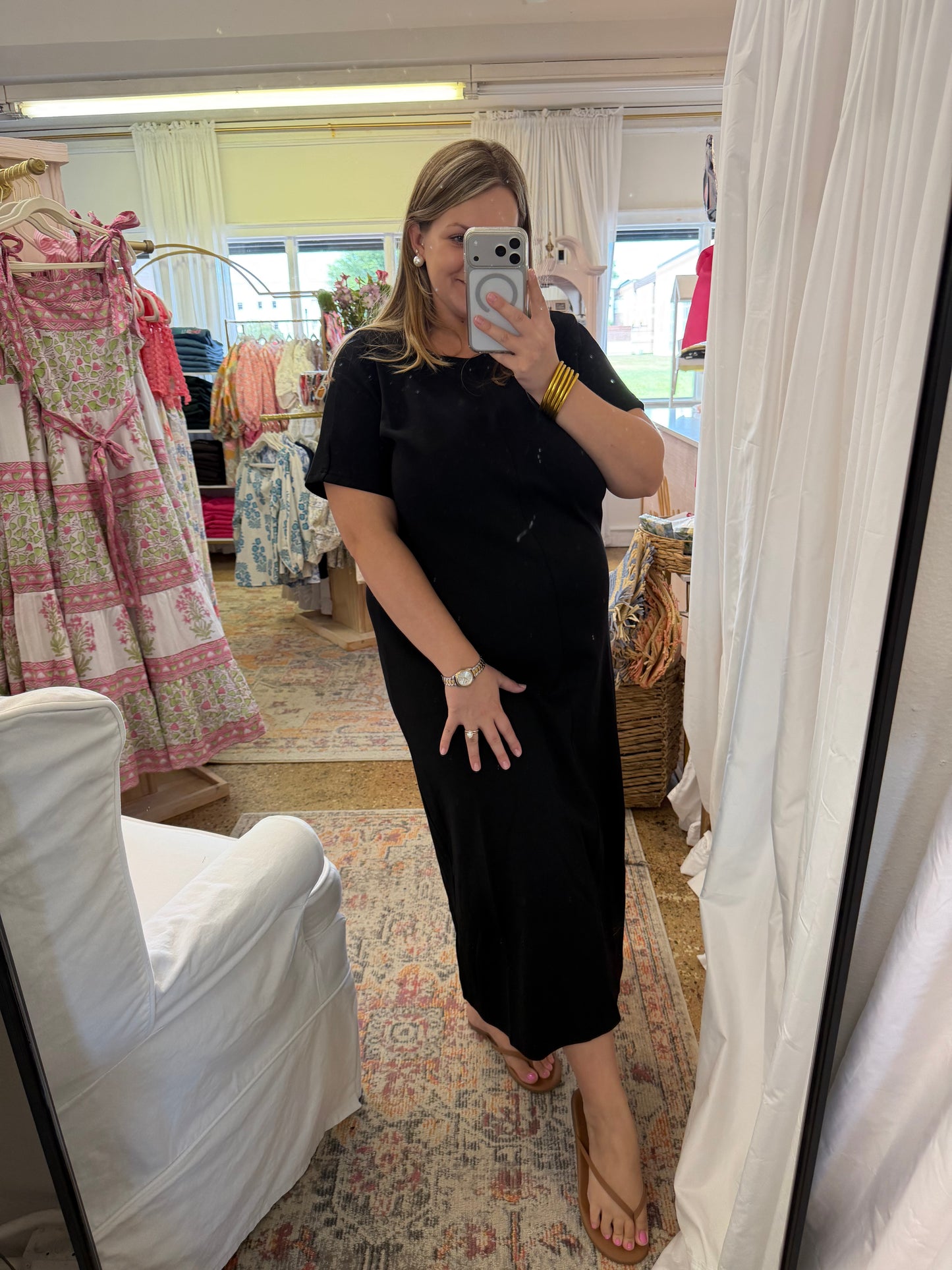 Black Knit Maxi Dress