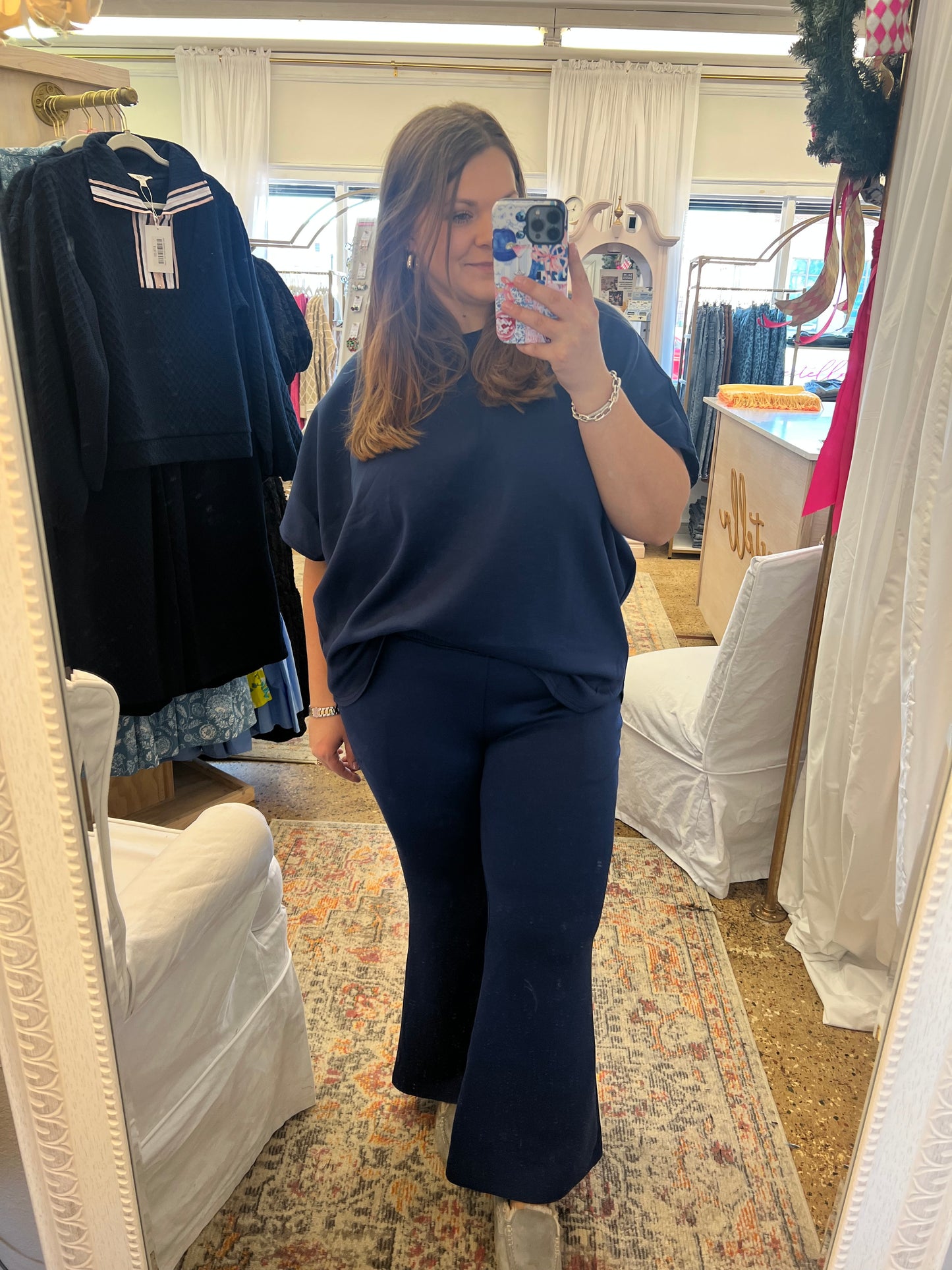 Poncho Top + Bell Bottom Modal Set