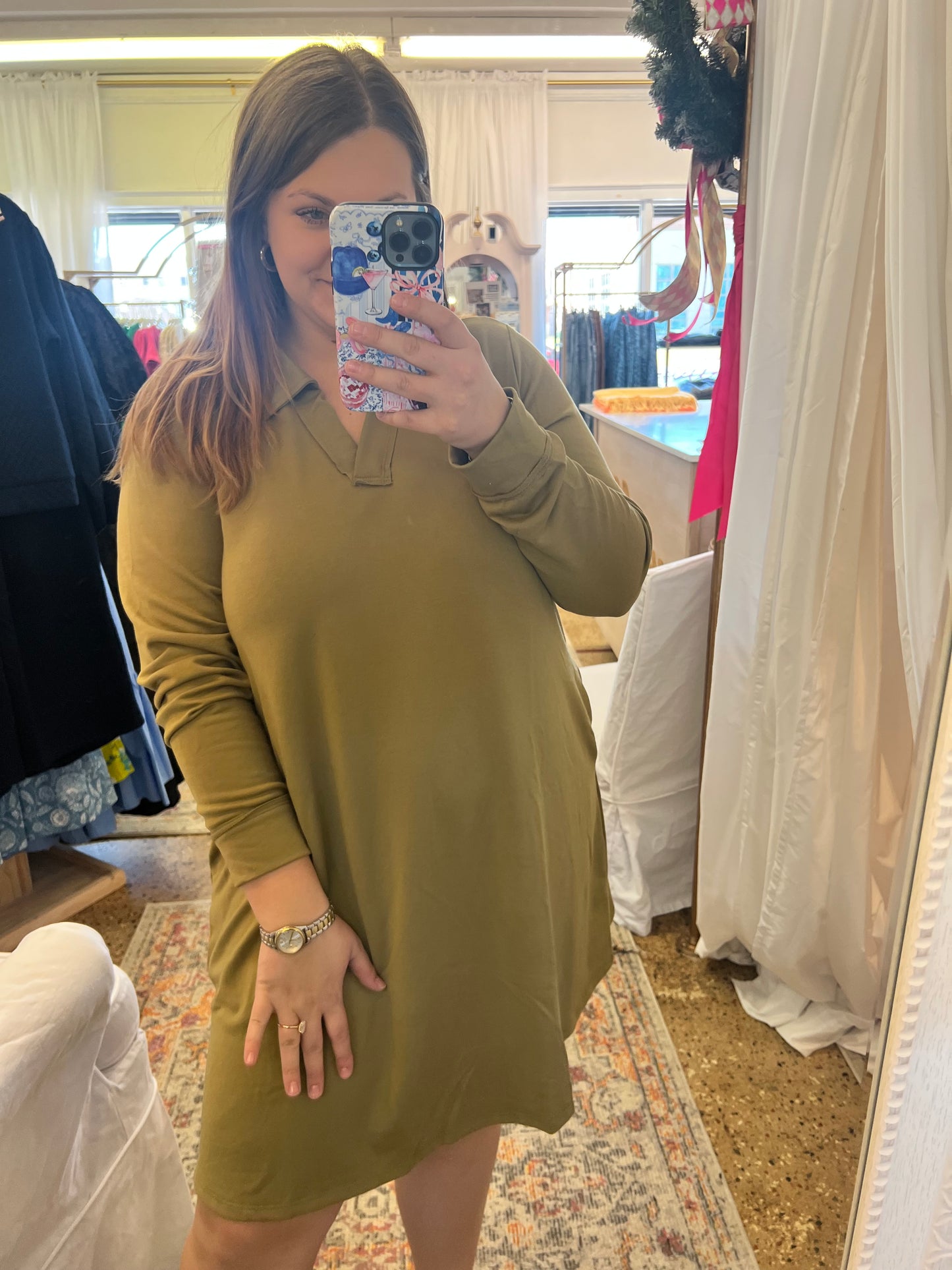 French Terry A Line Dress