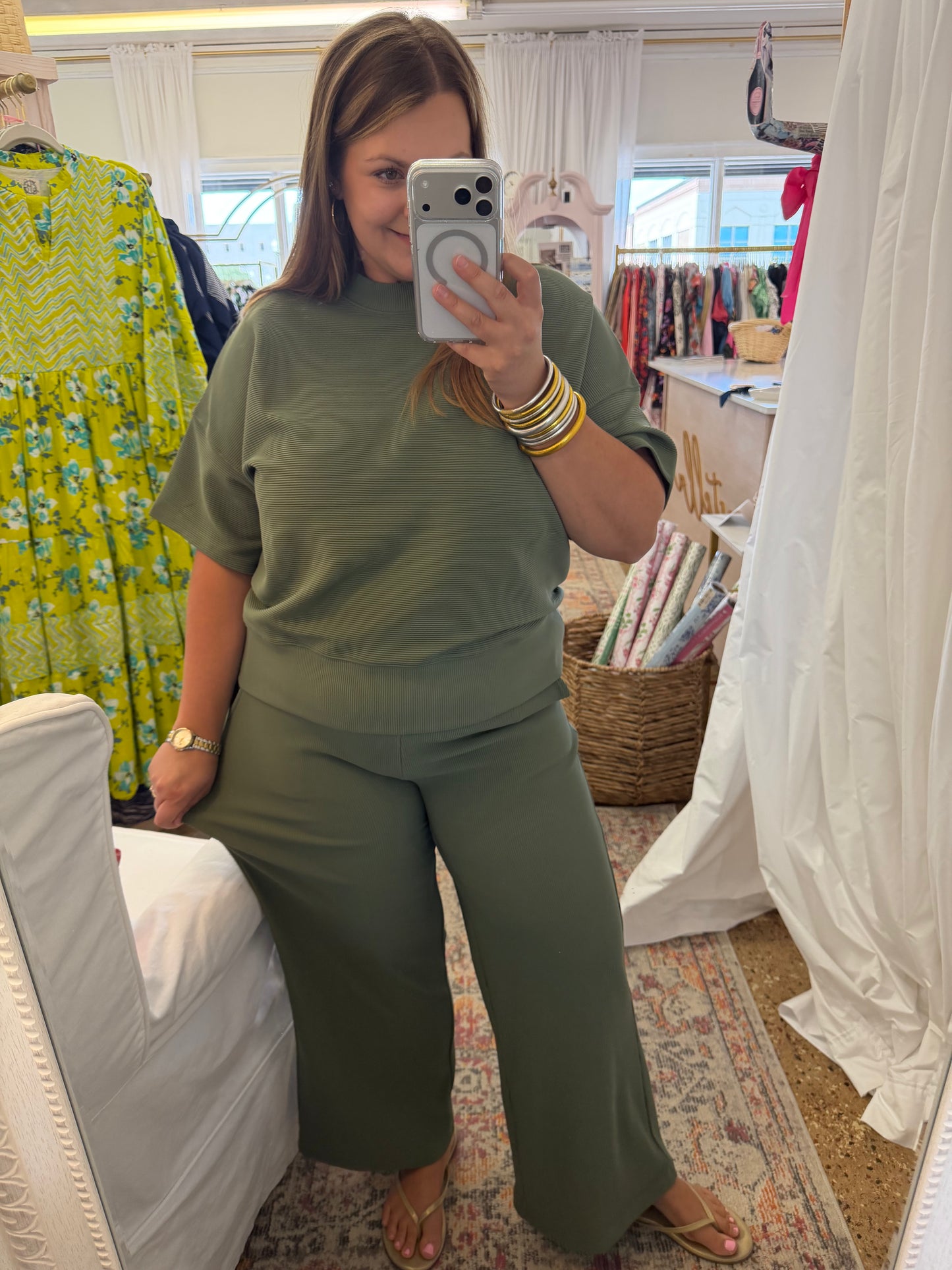 Ribbed top & pant set