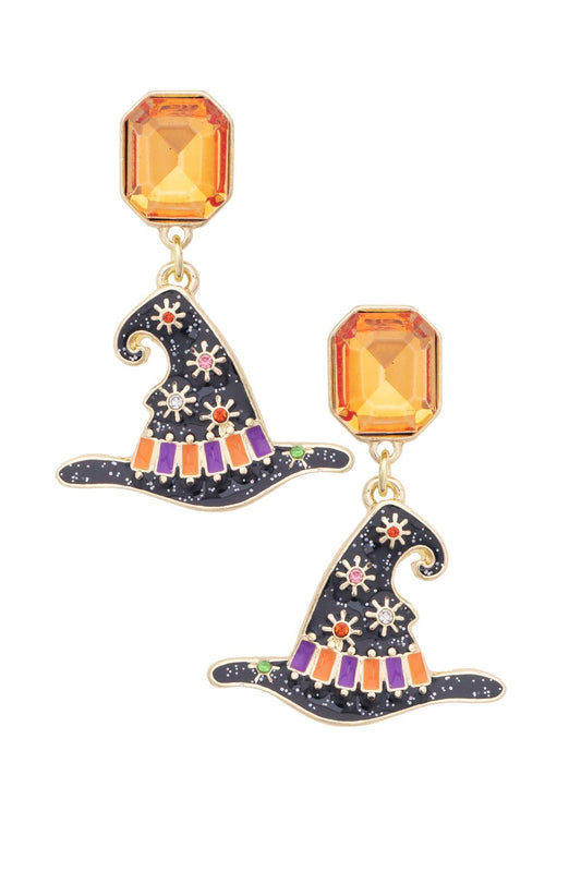 Witch Hat Drop Earrings