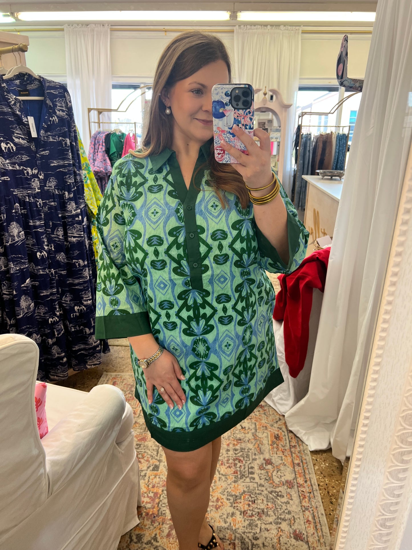 Palm Beach Collared Mini Dress