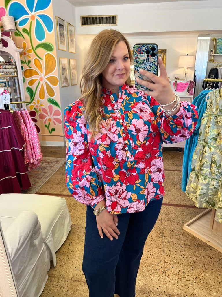 Floral Button Blouse