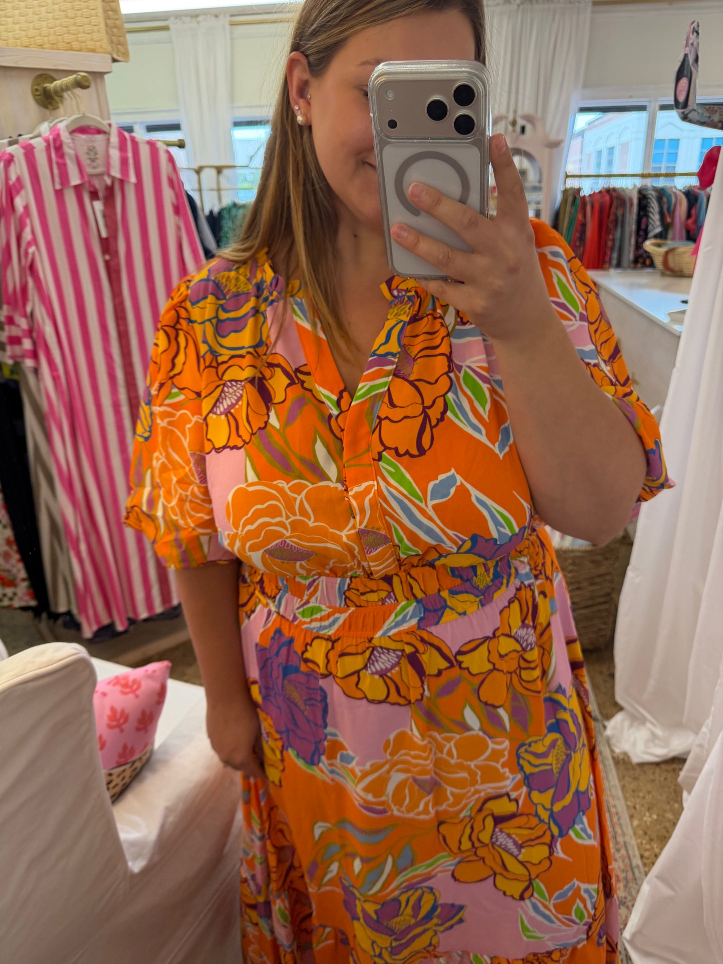 Orange Blossom Maxi Dress