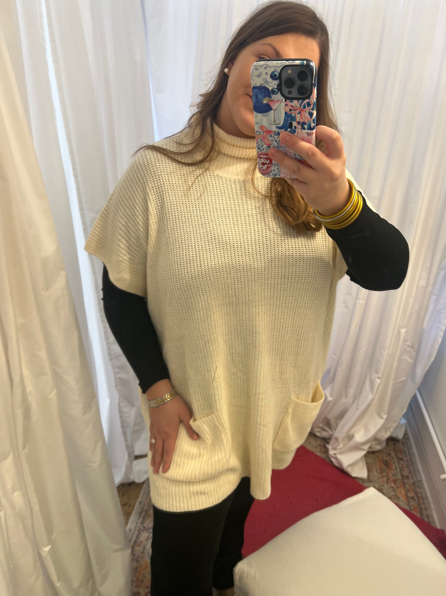 Oversized Cream Sweater Tunic