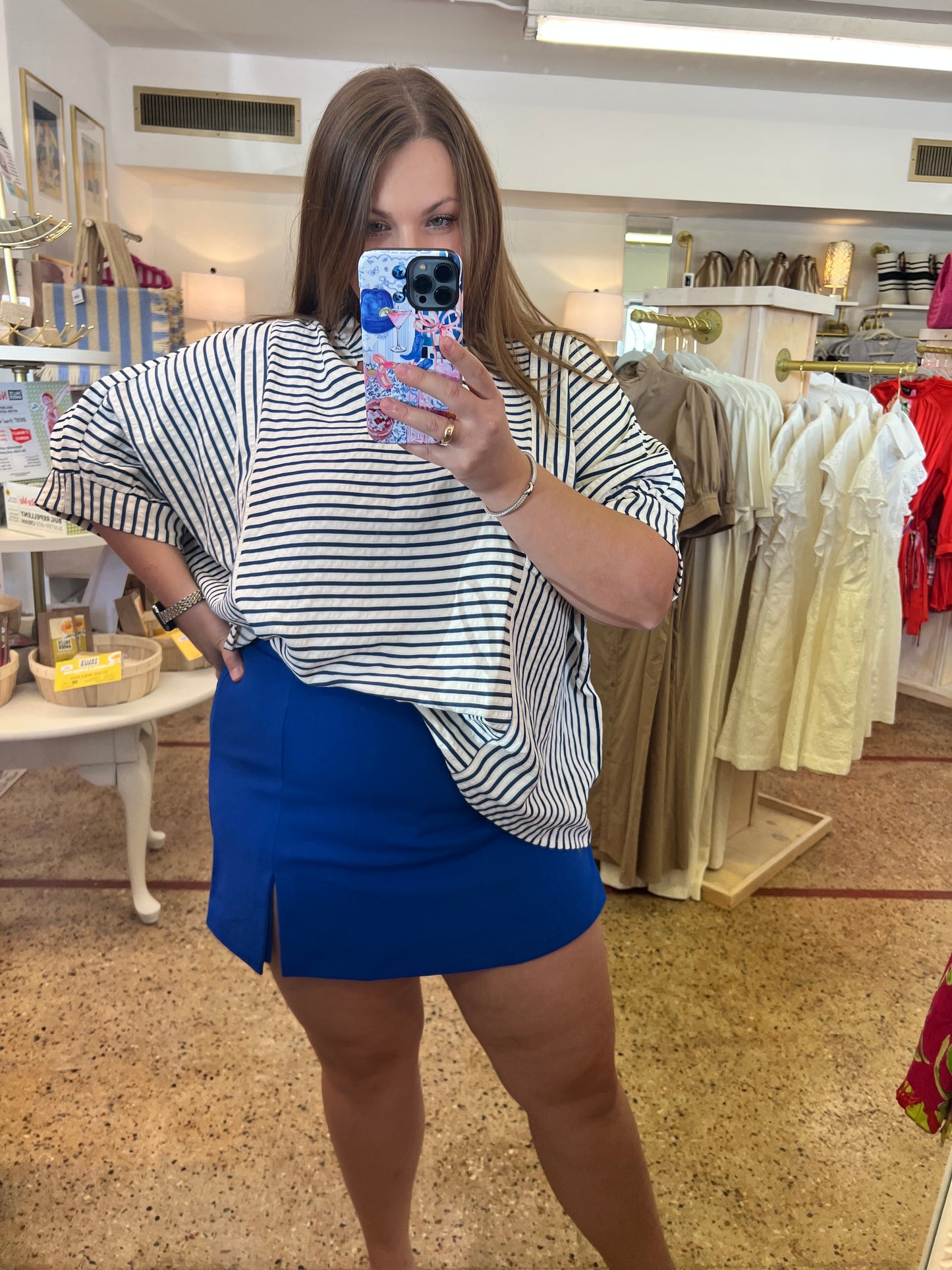 Royal Blue Crepe Skort