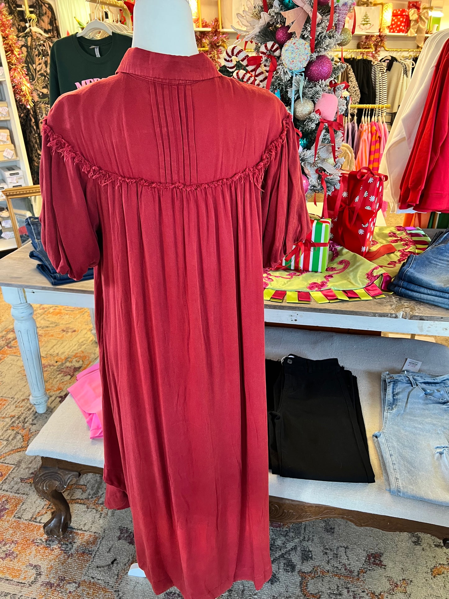 Mineral Wash Midi Dress