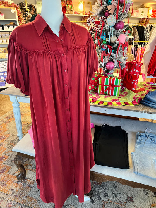 Mineral Wash Midi Dress