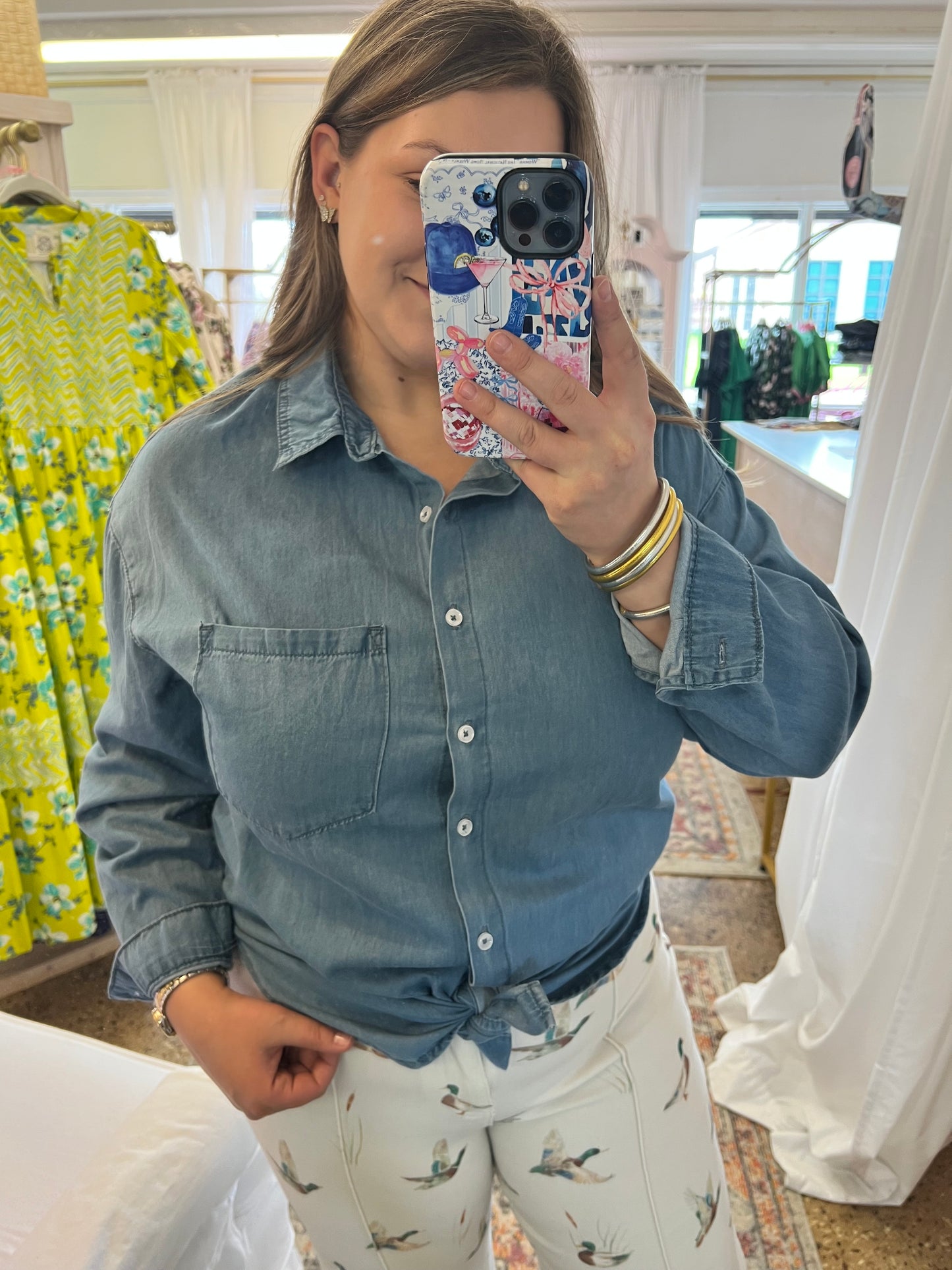 Oversized Chambray Button Down