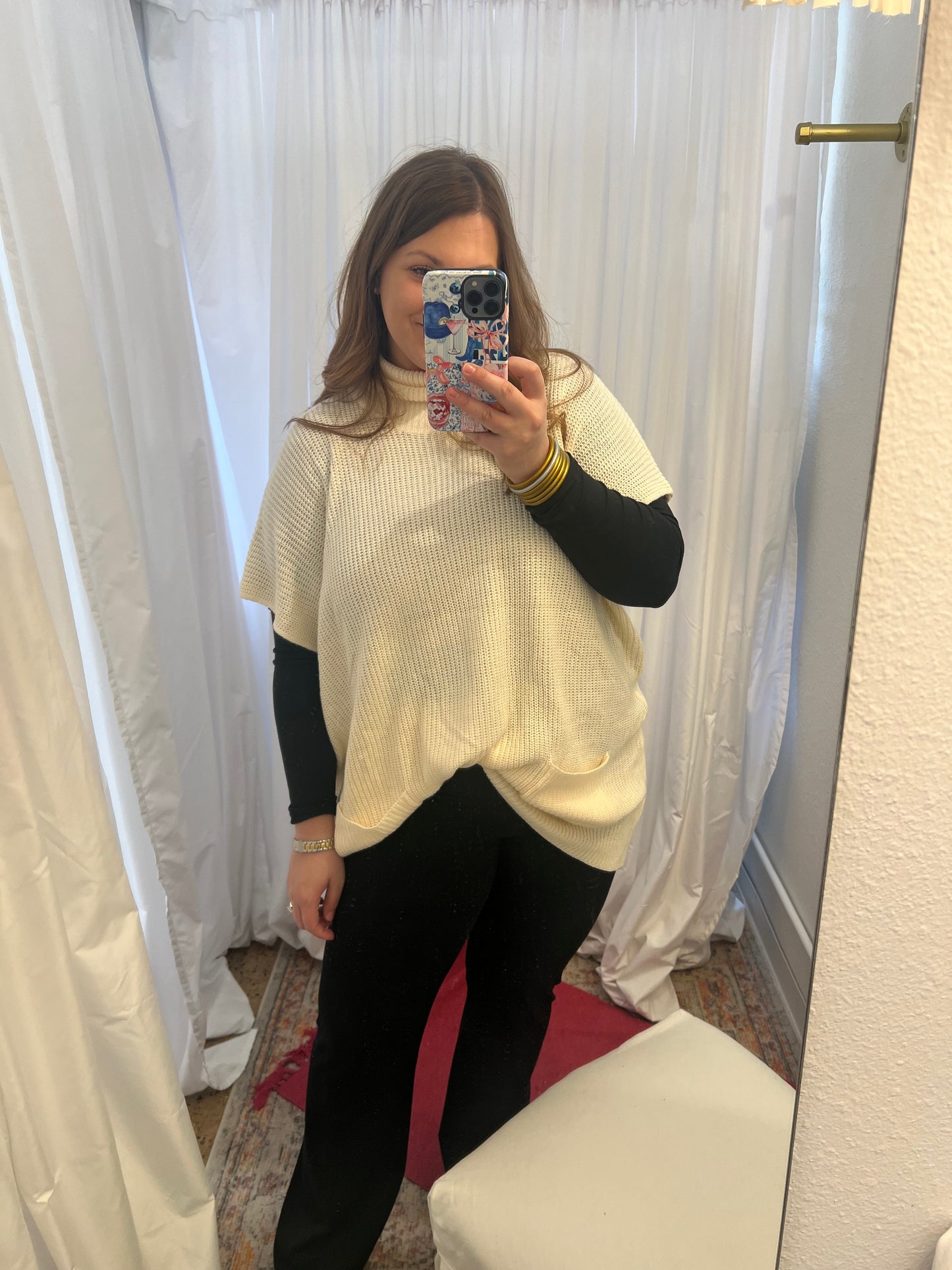 Oversized Cream Sweater Tunic