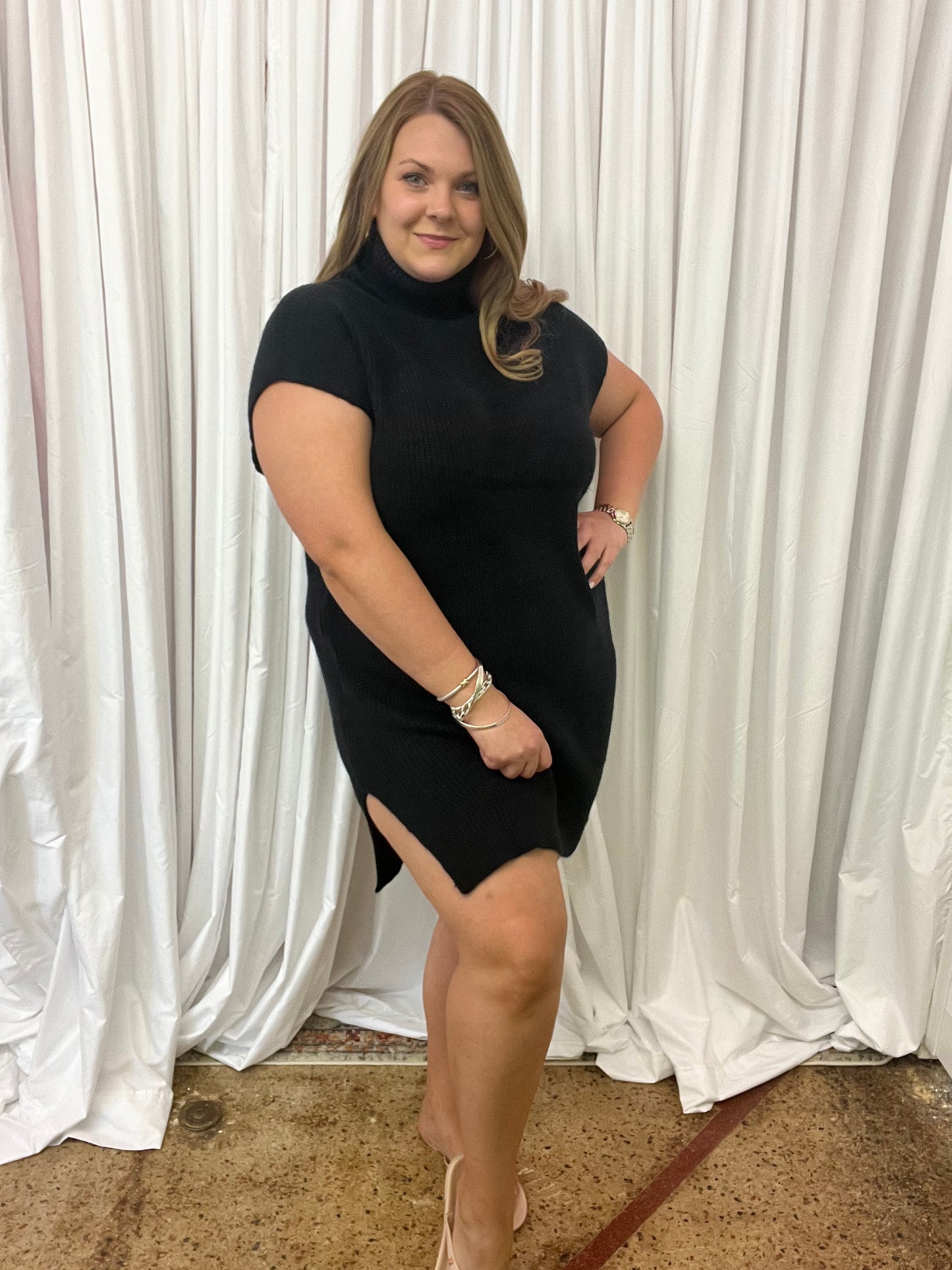 Turtle Neck Sweater Dress