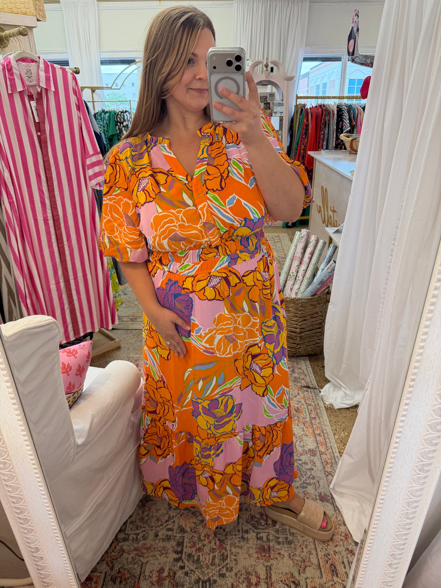 Orange Blossom Maxi Dress