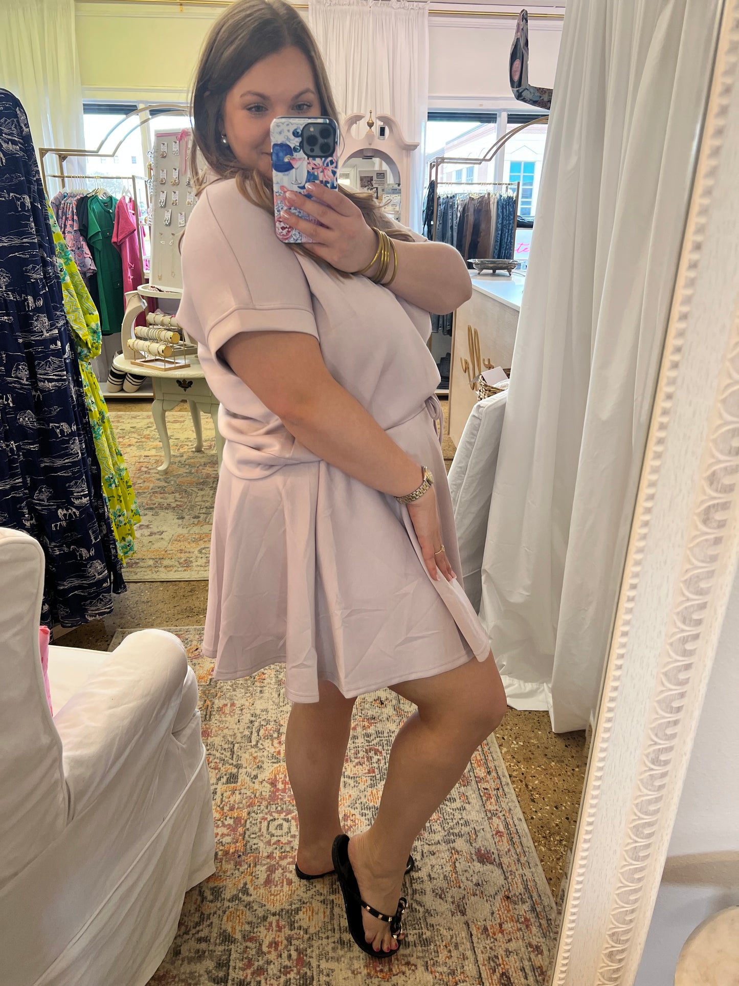 Lilac Scuba Skirt Set