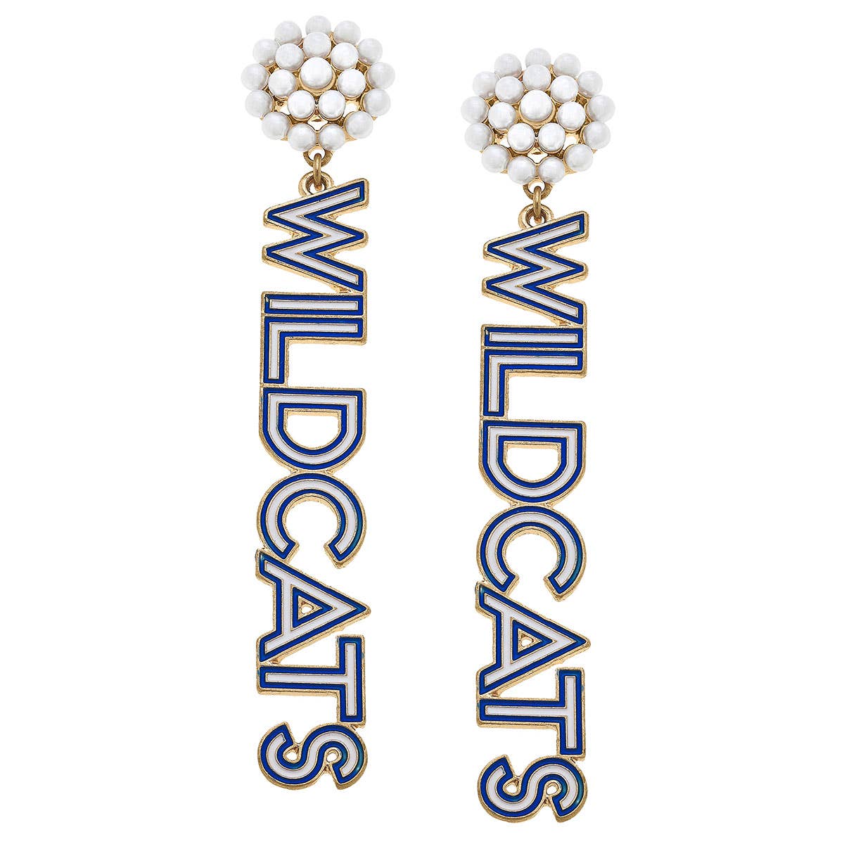 Wildcats Pearl Cluster Earrings