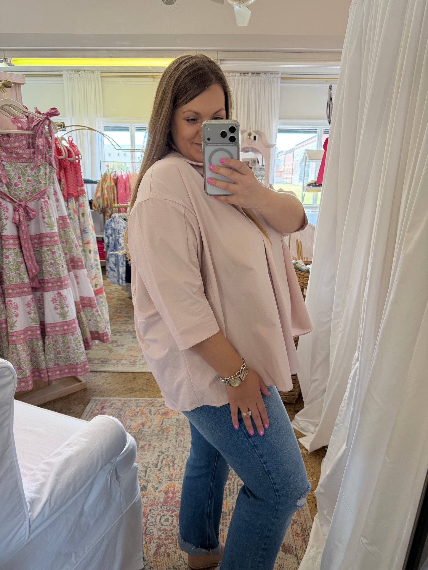 Mauve Oversized Blouse