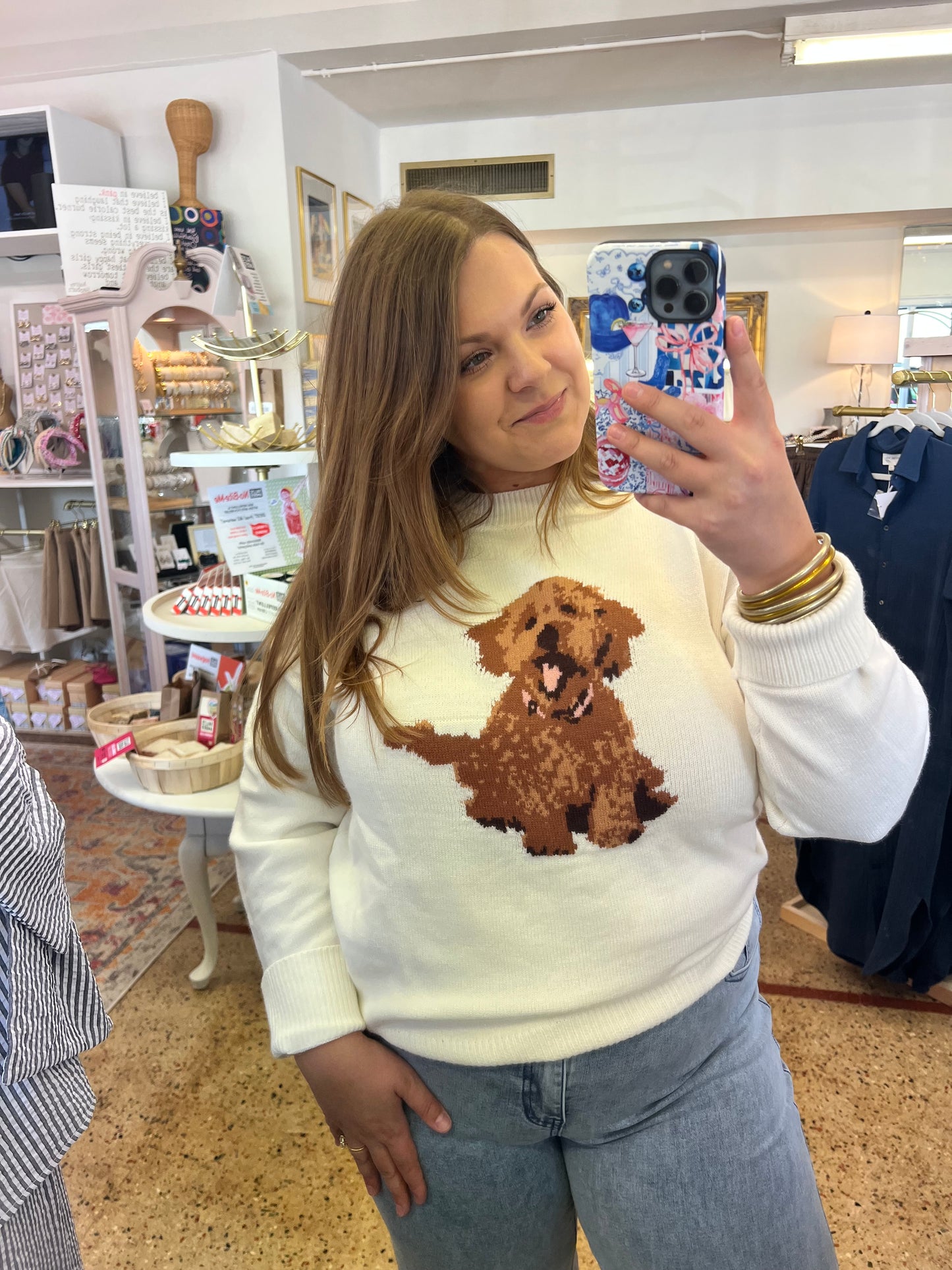 Cream Puppy Sweater