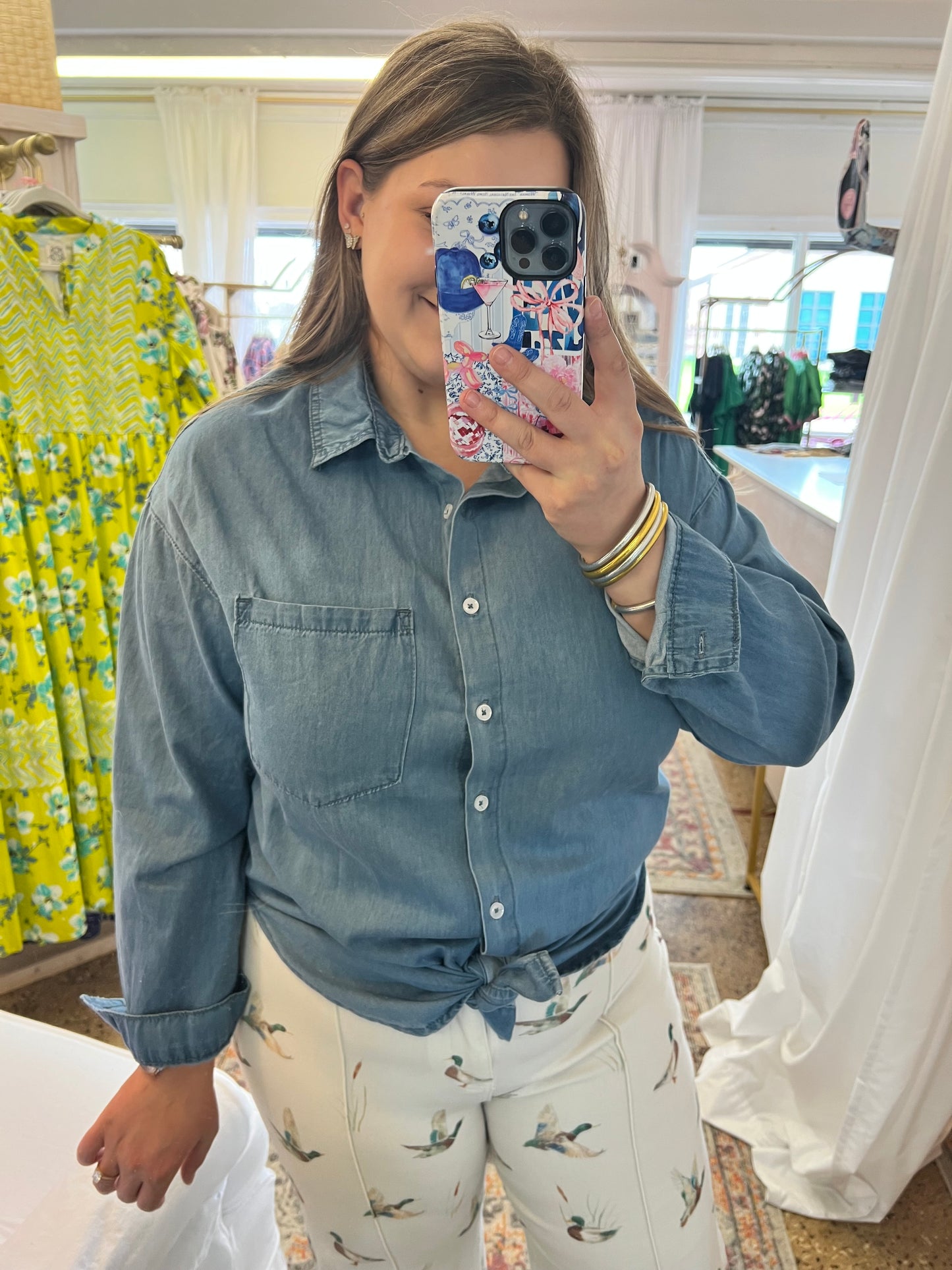 Oversized Chambray Button Down
