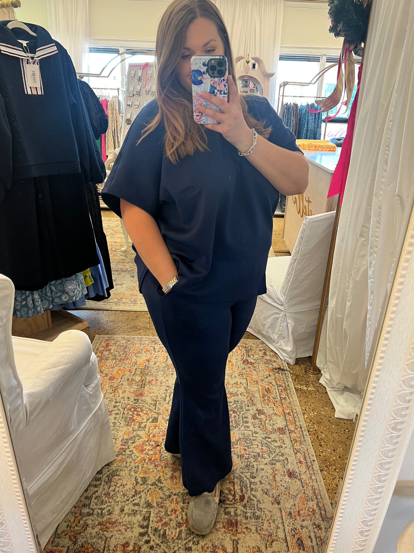 Poncho Top + Bell Bottom Modal Set