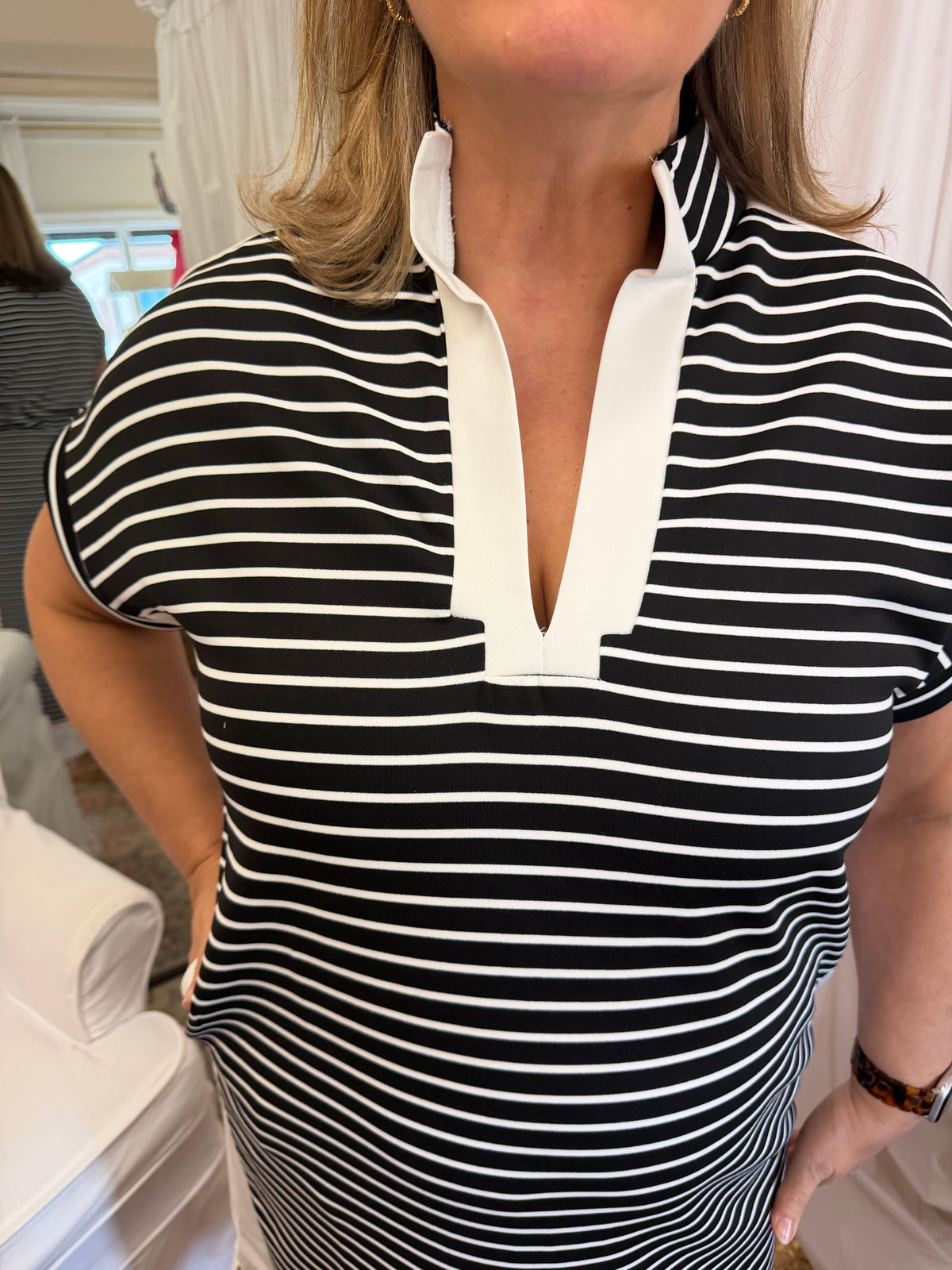 Striped Colorblock Maxi Dress
