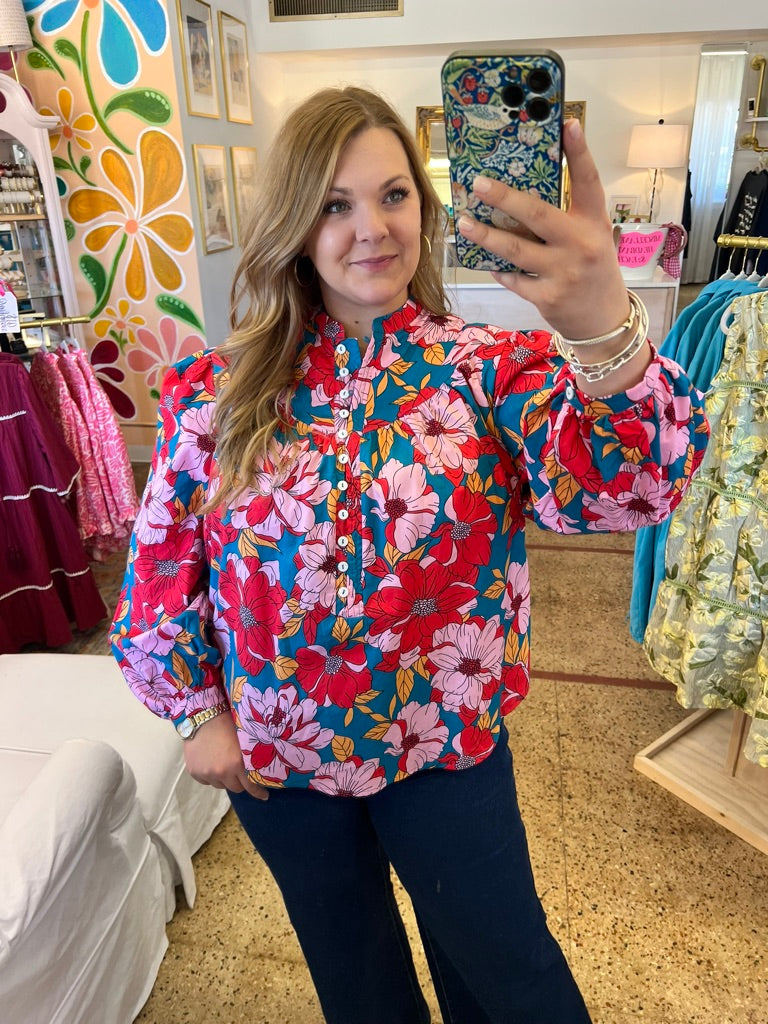 Floral Button Blouse