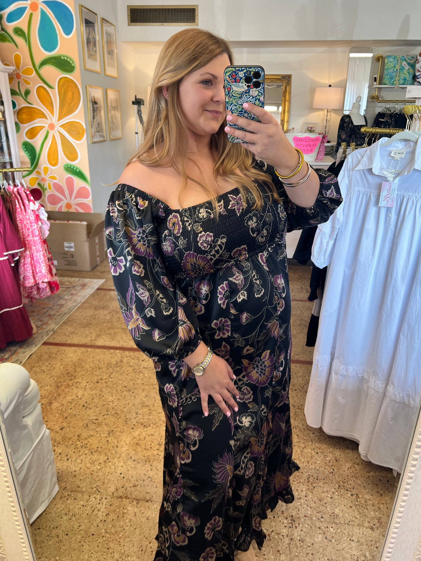 Fall Floral Maxi Dress