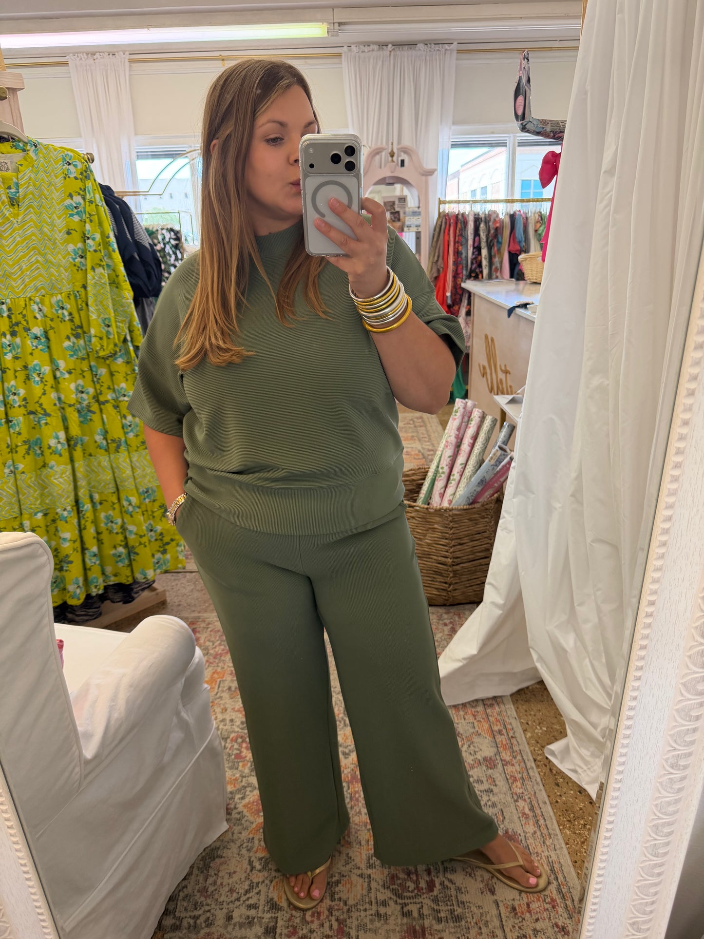 Ribbed top & pant set
