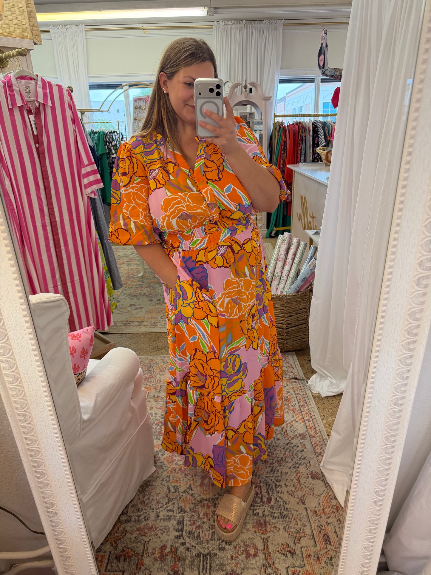 Orange Blossom Maxi Dress