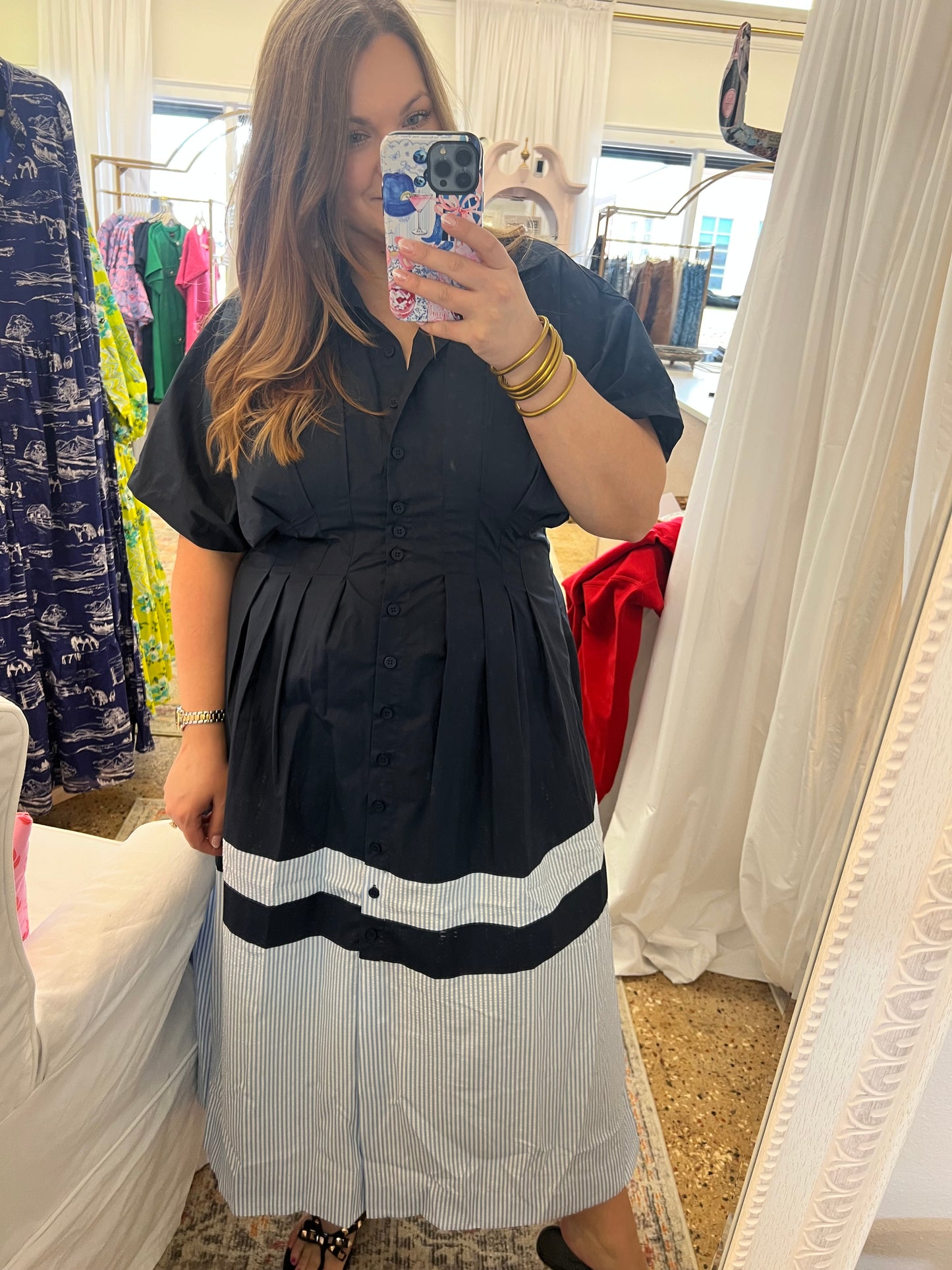 Ruched Waist Detail Midi Dress