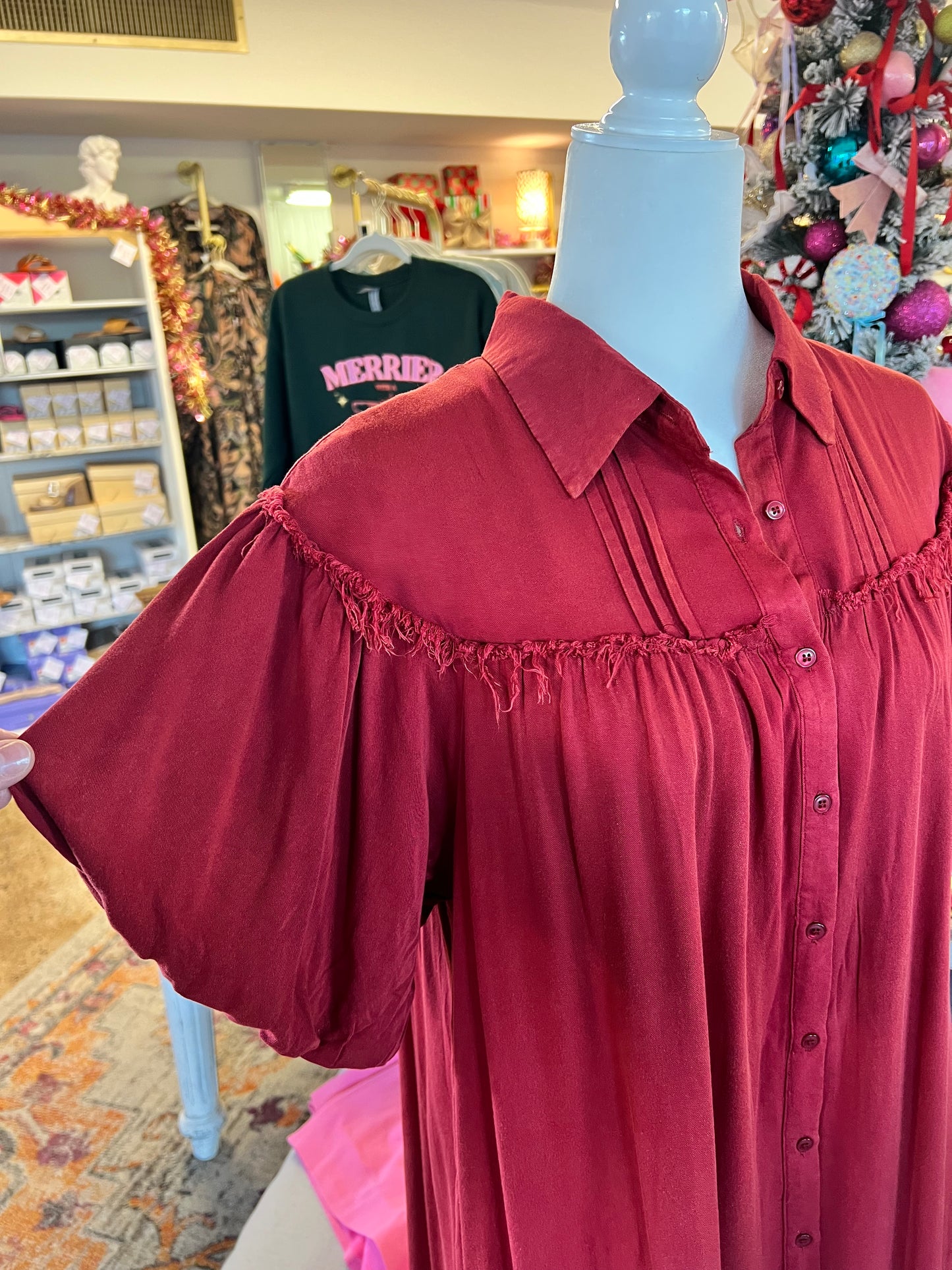 Mineral Wash Midi Dress