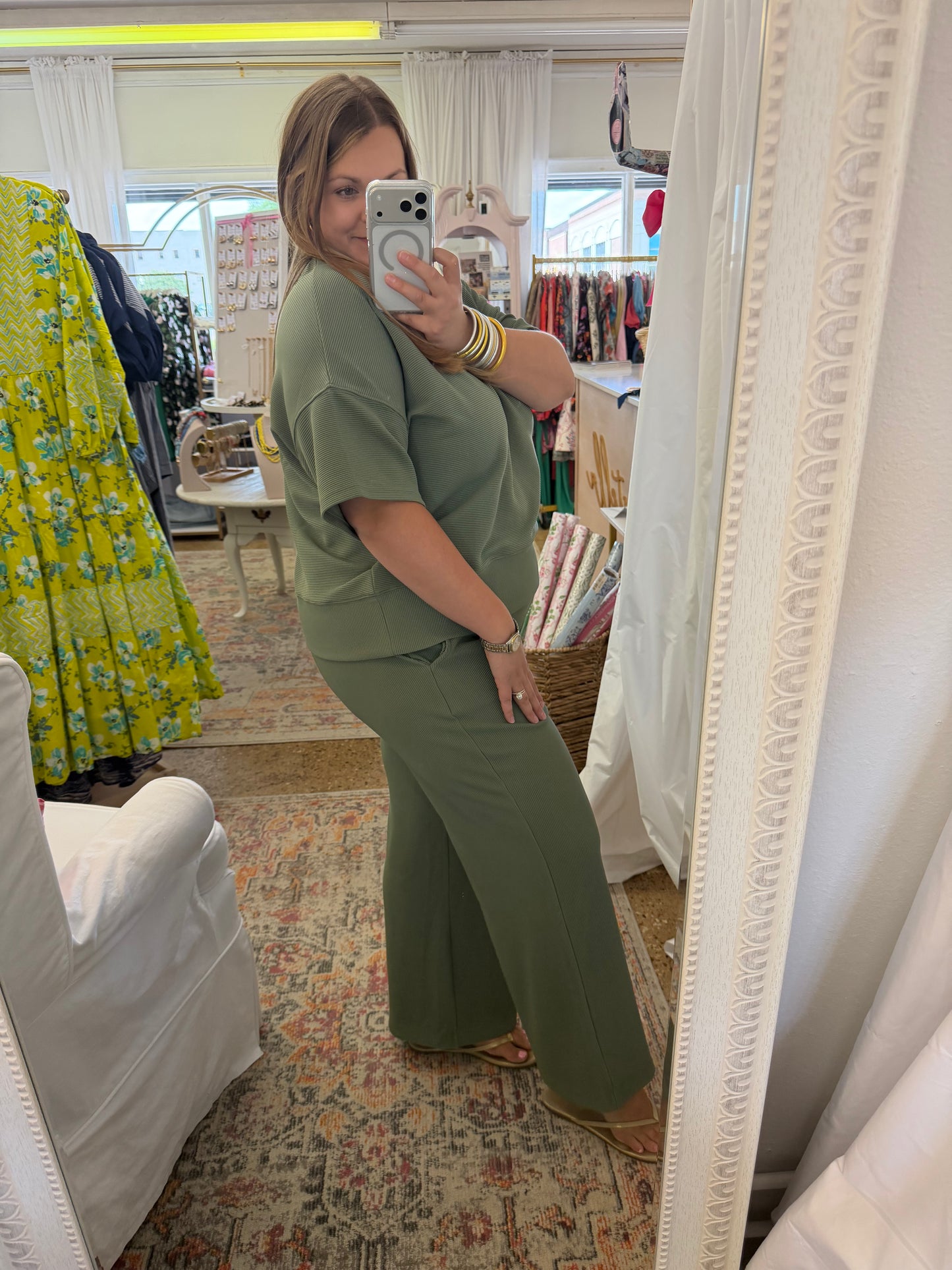 Ribbed top & pant set