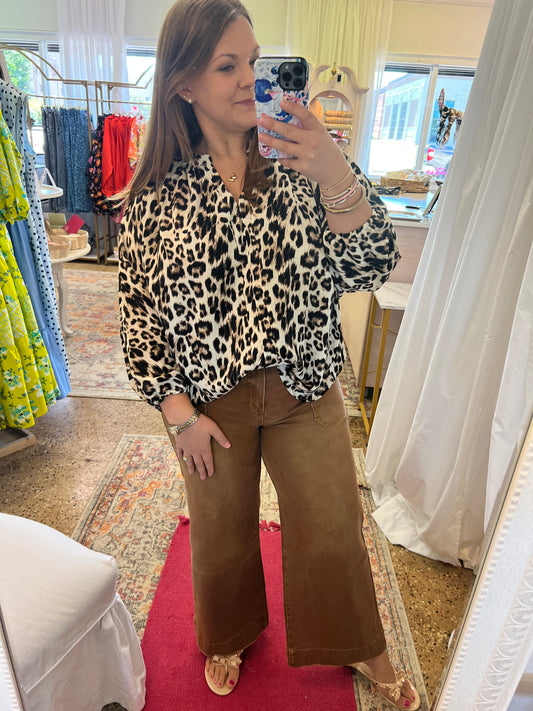 Leopard Loose Fit Blouse