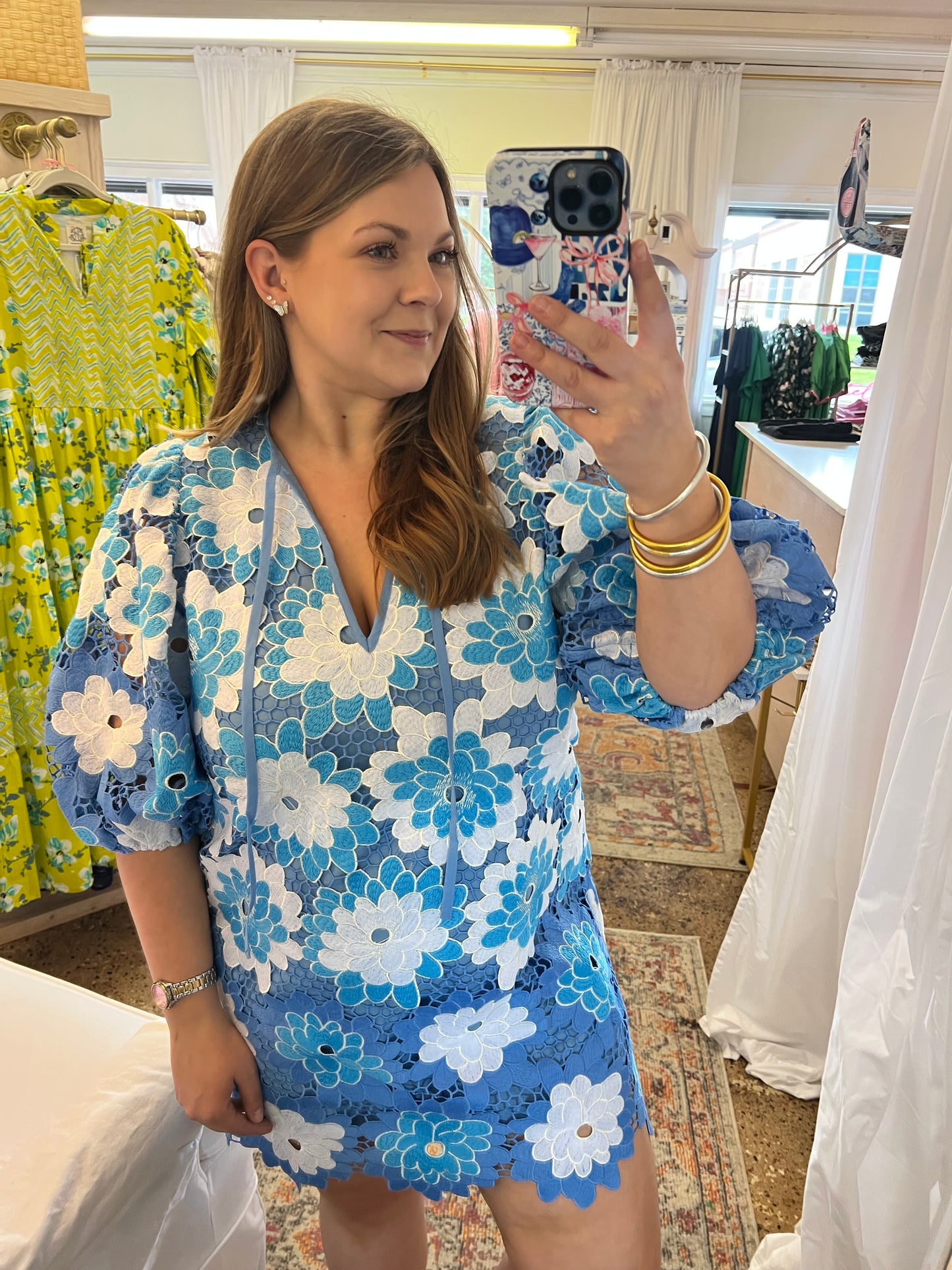 Deb Blue Bonnet Mini Dress